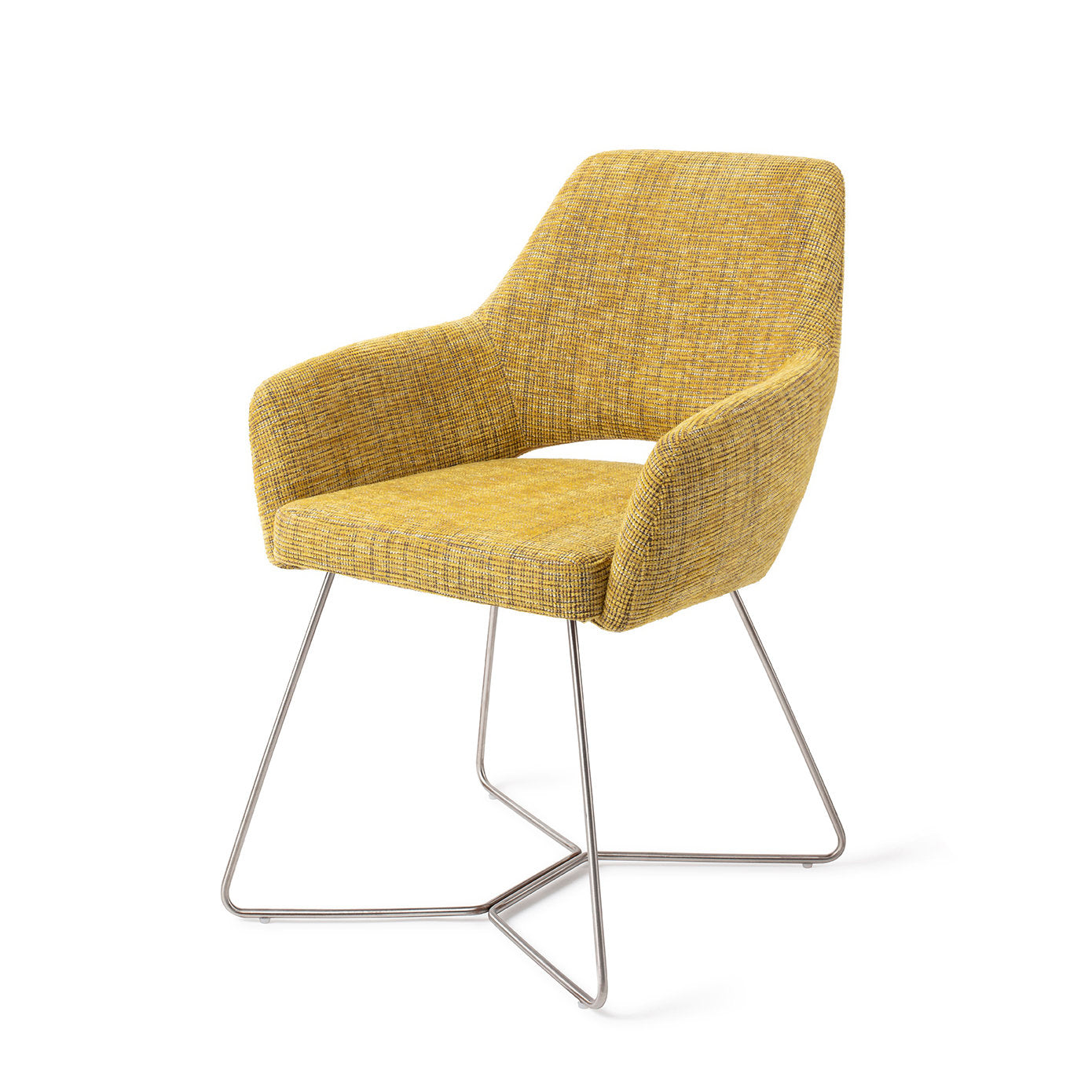 Jesper Home Yanai Lemon Lines Eetkamerstoel - Beehive Steel - KwaliteitWonen.nl