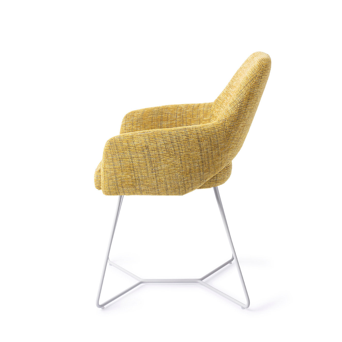 Jesper Home Yanai Lemon Lines Eetkamerstoel - Beehive White - KwaliteitWonen.nl