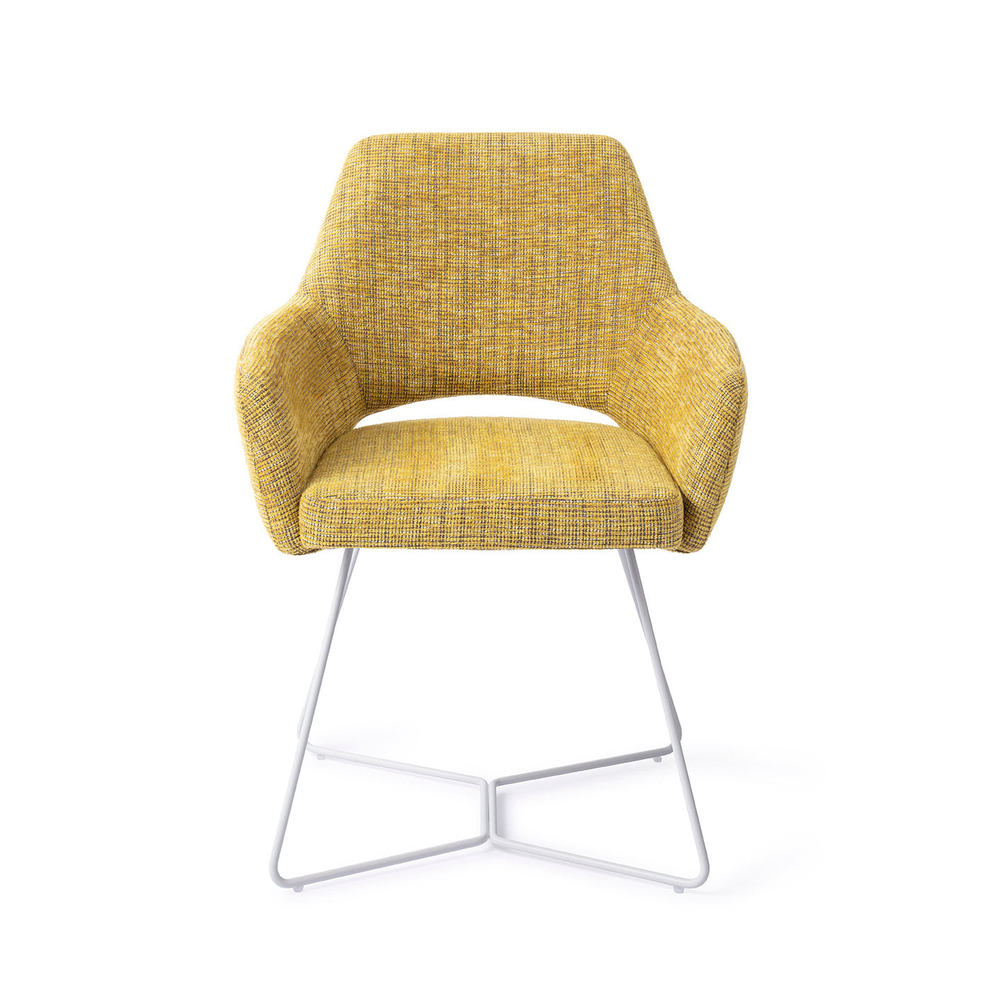 Jesper Home Yanai Lemon Lines Eetkamerstoel - Beehive White - KwaliteitWonen.nl