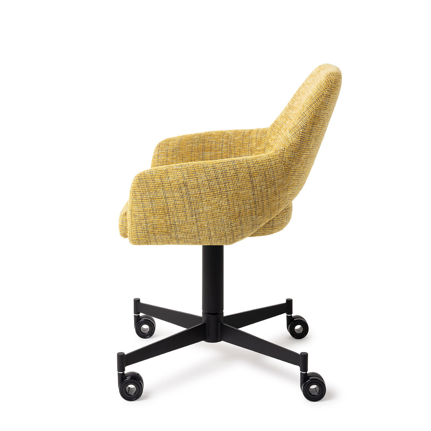 Jesper Home Yanai Lemon Lines Eetkamerstoel - Caster Black - KwaliteitWonen.nl