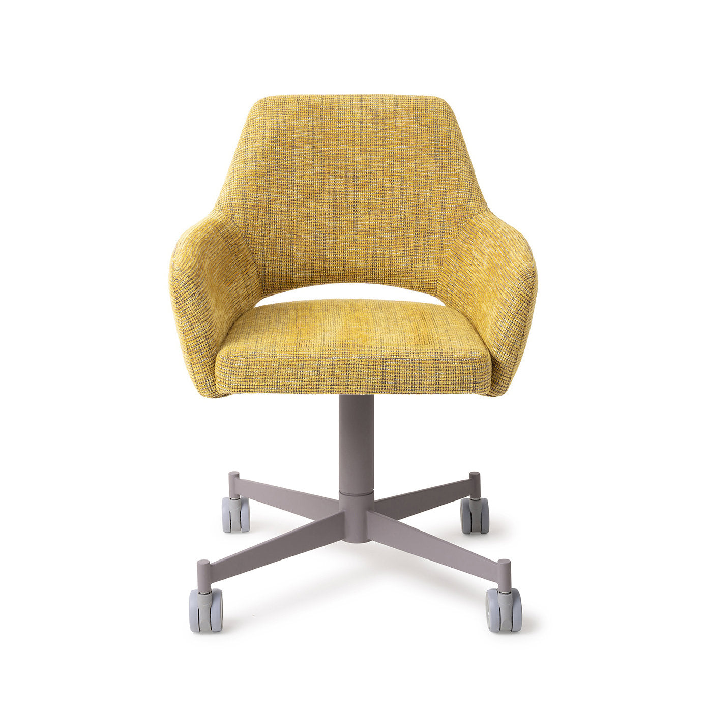 Jesper Home Yanai Lemon Lines Eetkamerstoel - Caster Grey - KwaliteitWonen.nl