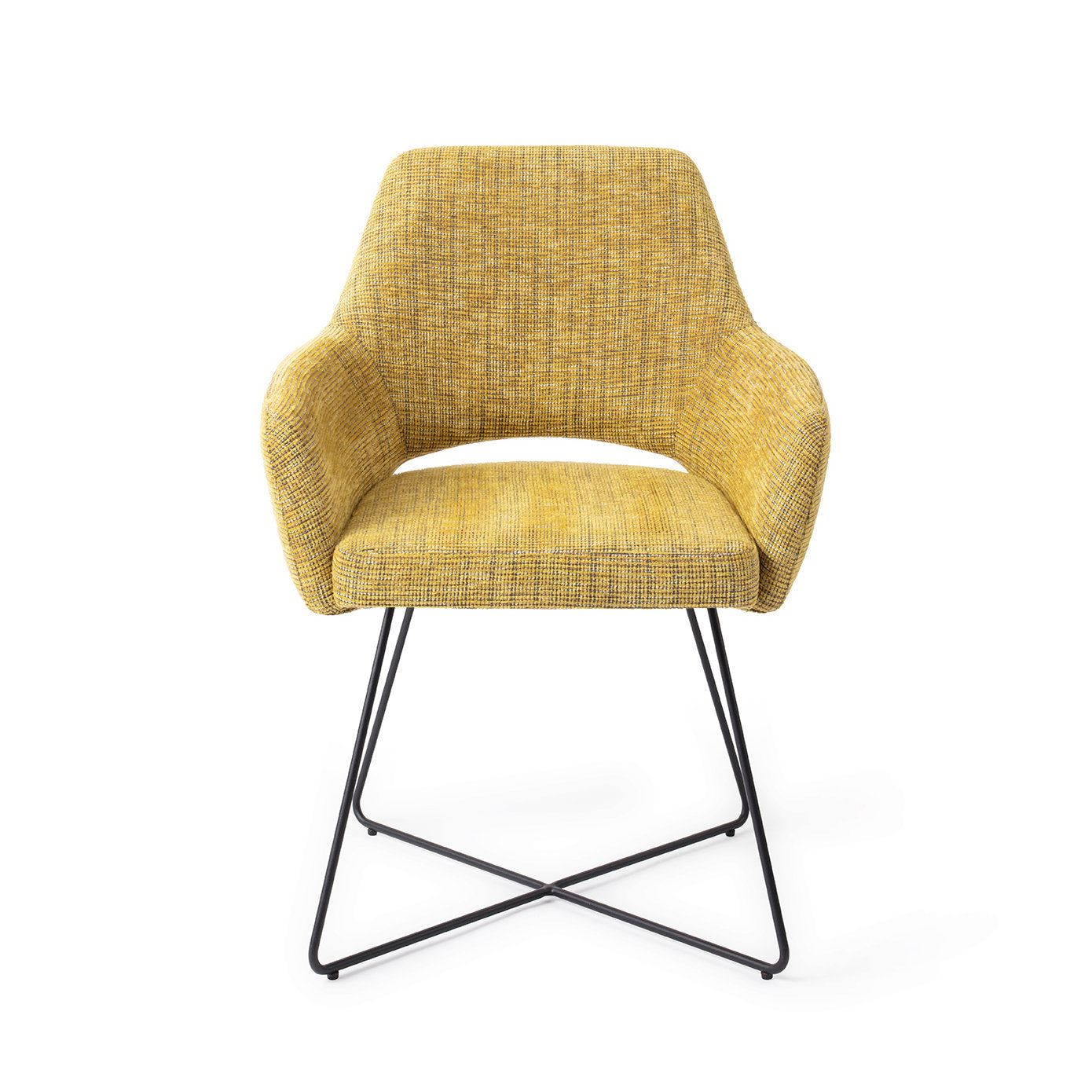 Jesper Home Yanai Lemon Lines Eetkamerstoel - Cross Black - KwaliteitWonen.nl