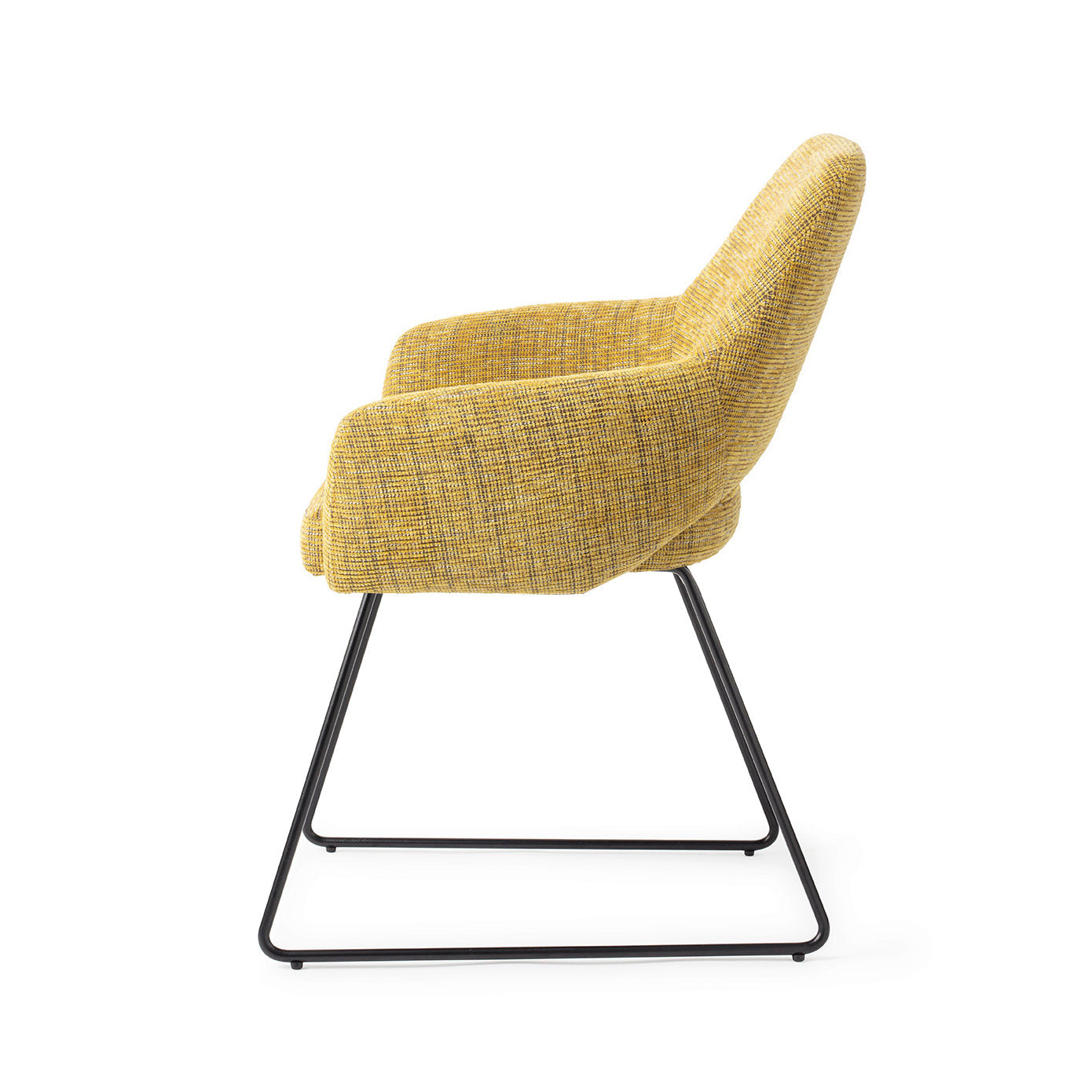 Jesper Home Yanai Lemon Lines Eetkamerstoel - Slide Black - KwaliteitWonen.nl
