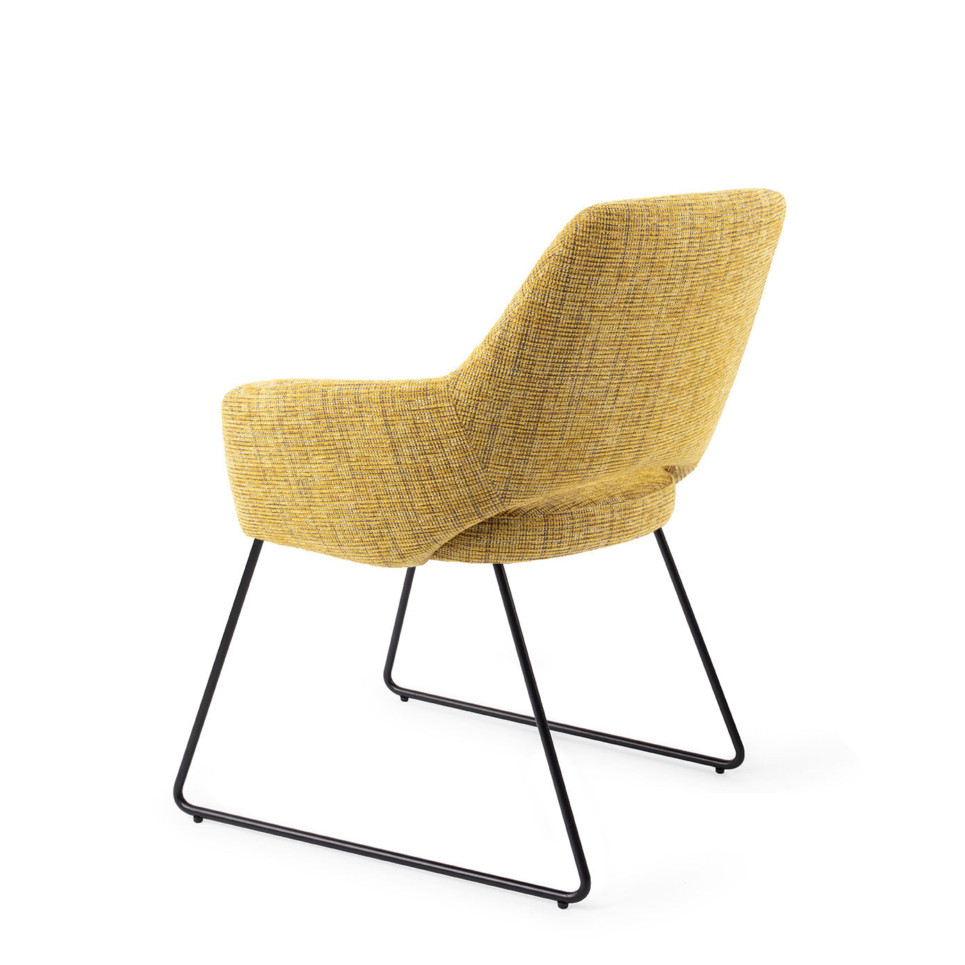 Jesper Home Yanai Lemon Lines Eetkamerstoel - Slide Black - KwaliteitWonen.nl