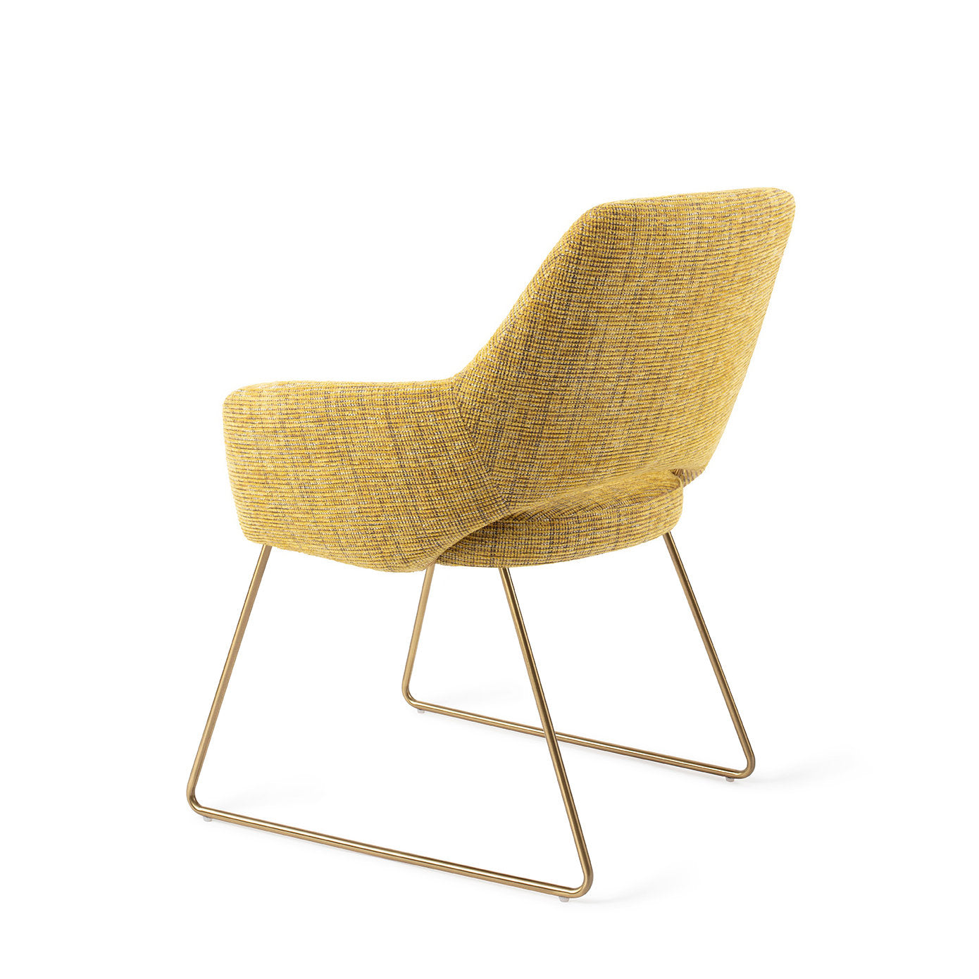 Jesper Home Yanai Lemon Lines Eetkamerstoel - Slide Gold - KwaliteitWonen.nl