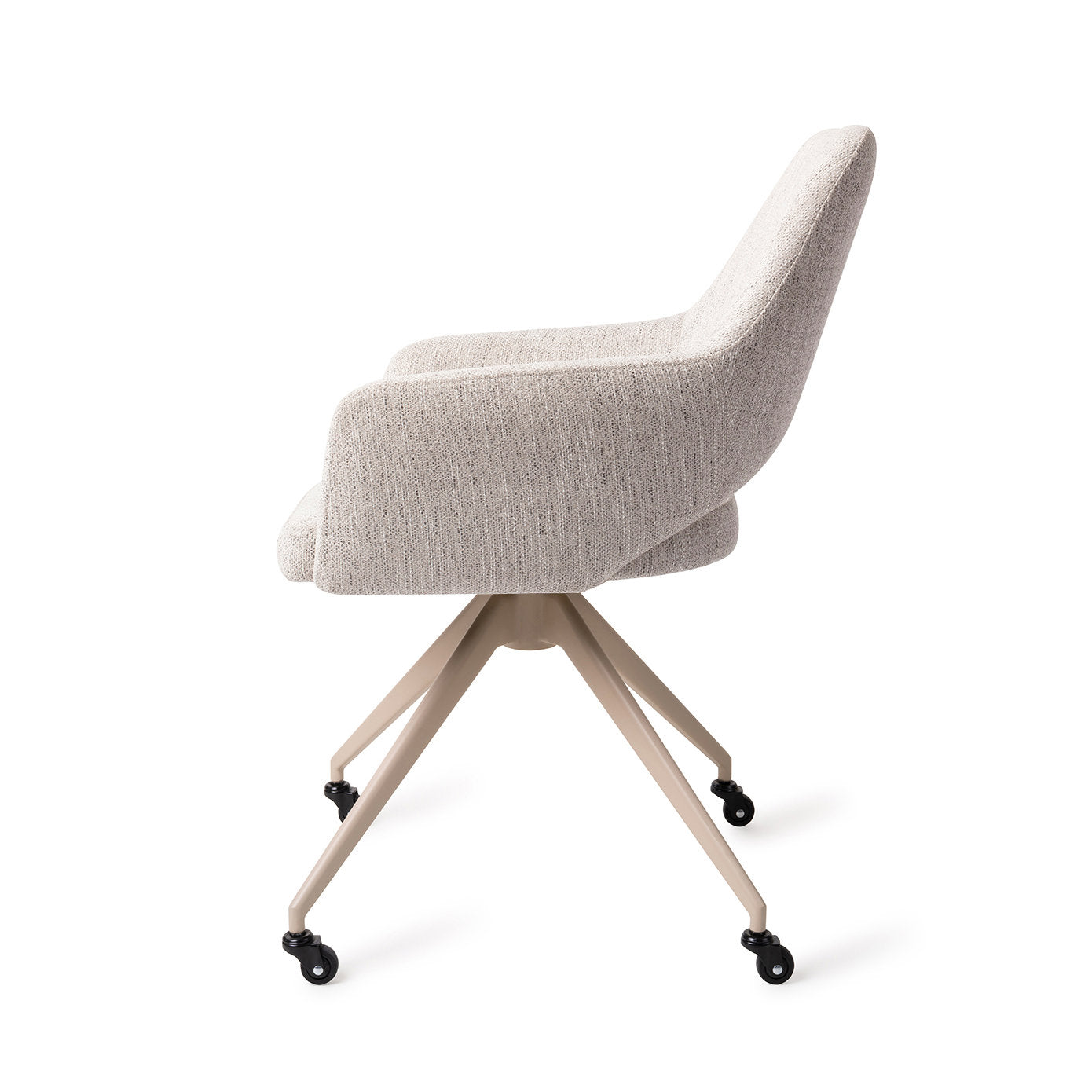 Jesper Home Yanai Pigeon Eetkamerstoel - Glide Beige - KwaliteitWonen.nl
