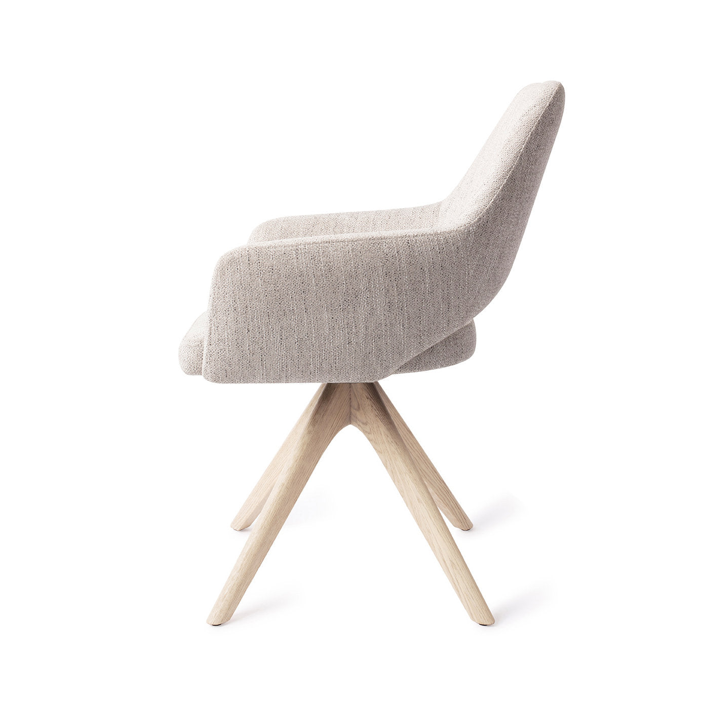 Jesper Home Yanai Pigeon Eetkamerstoel - Revolve Oak Bleach - KwaliteitWonen.nl