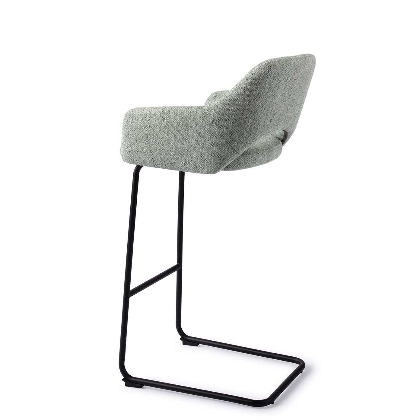 Jesper Home Yanai Soft Sage Barkruk - Arch Black (H) - KwaliteitWonen.nl