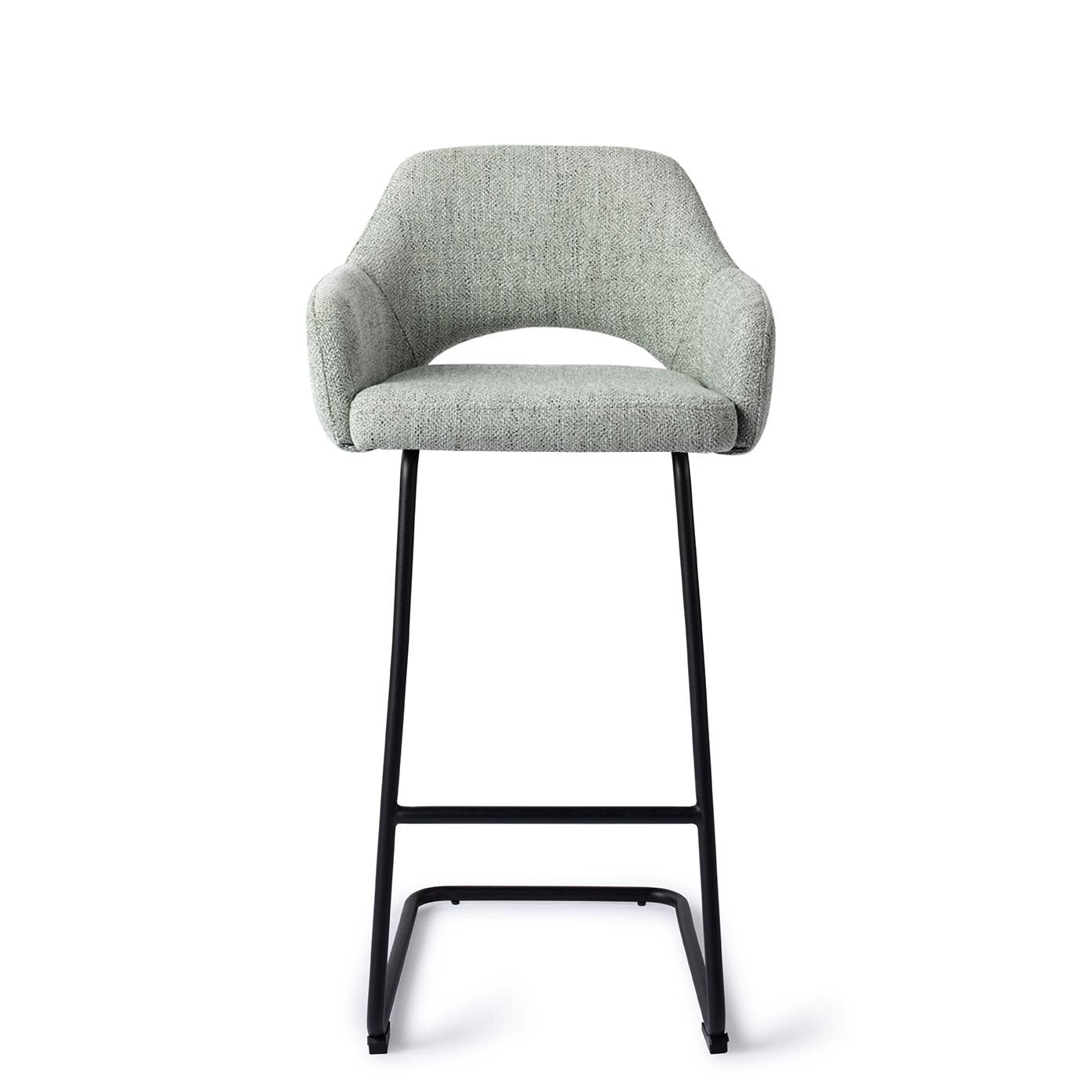 Jesper Home Yanai Soft Sage Barkruk - Arch Black (H) - KwaliteitWonen.nl