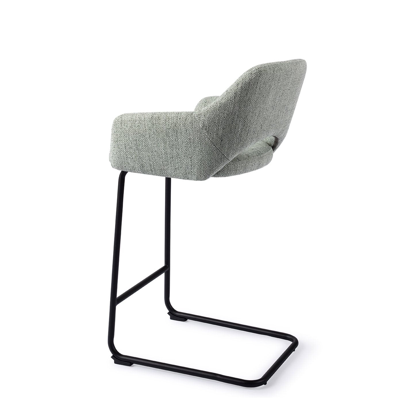 Jesper Home Yanai Soft Sage Barkruk - Arch Black (L) - KwaliteitWonen.nl
