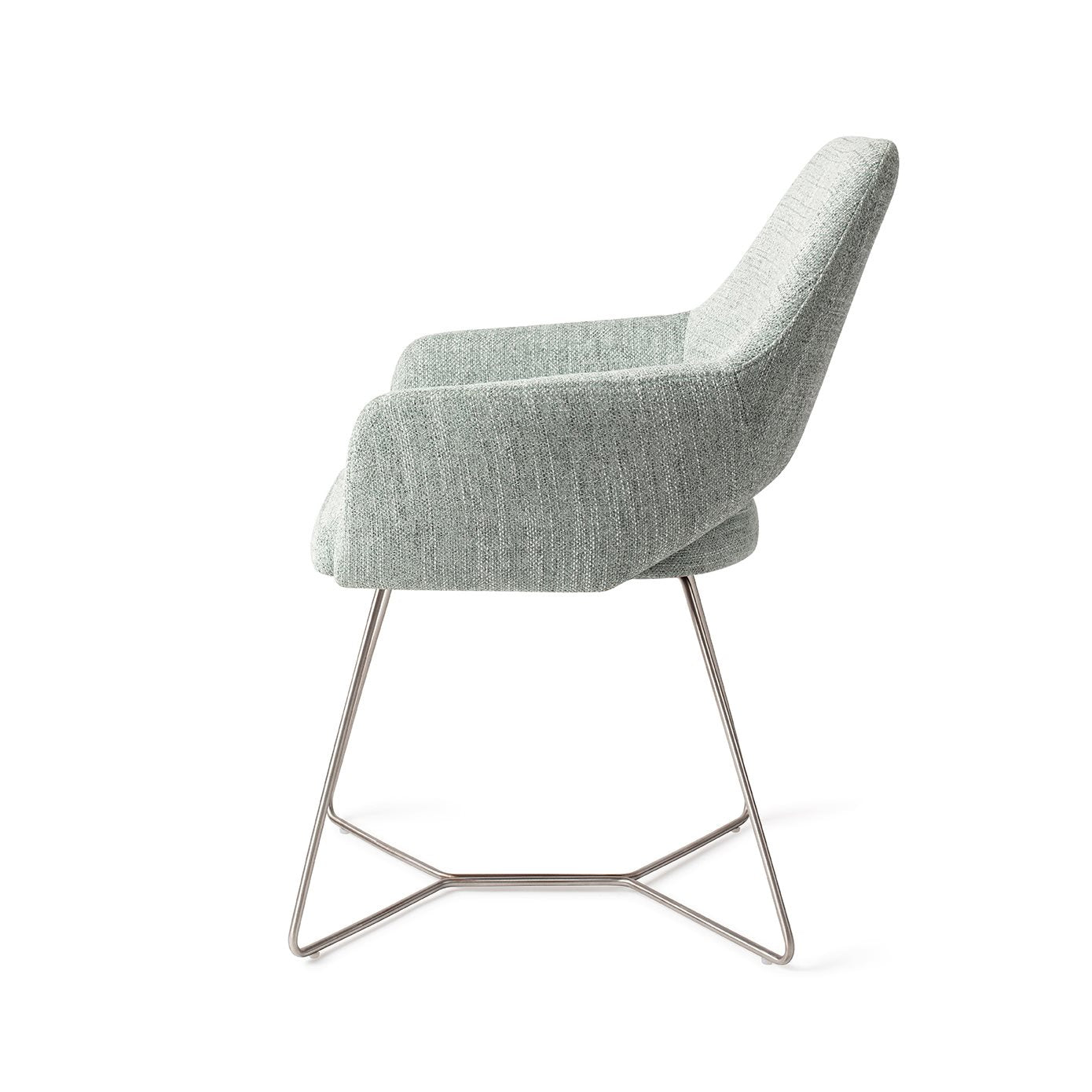 Jesper Home Yanai Soft Sage Eetkamerstoel - Beehive Steel - KwaliteitWonen.nl