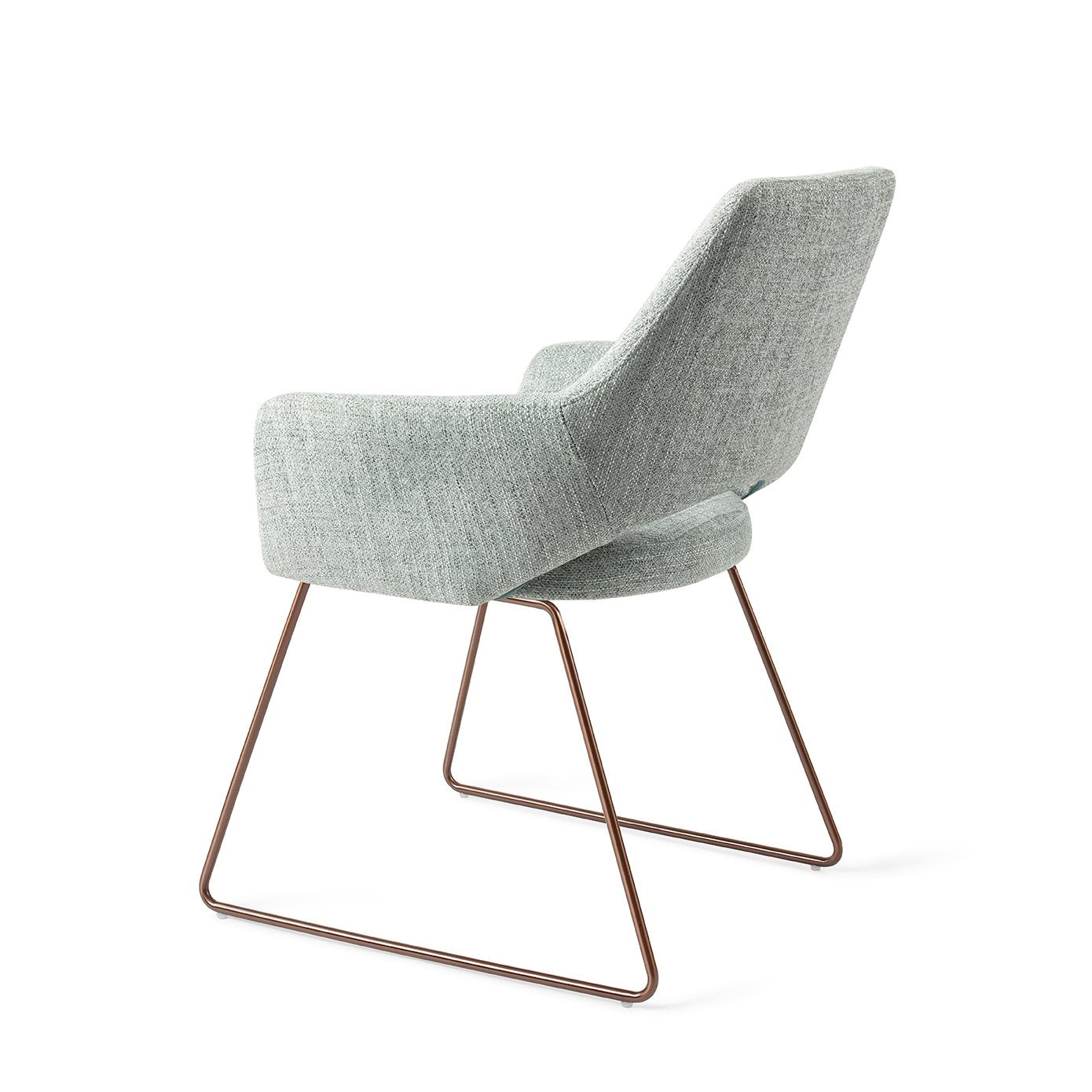 Jesper Home Yanai Soft Sage Eetkamerstoel - Slide Rose - KwaliteitWonen.nl