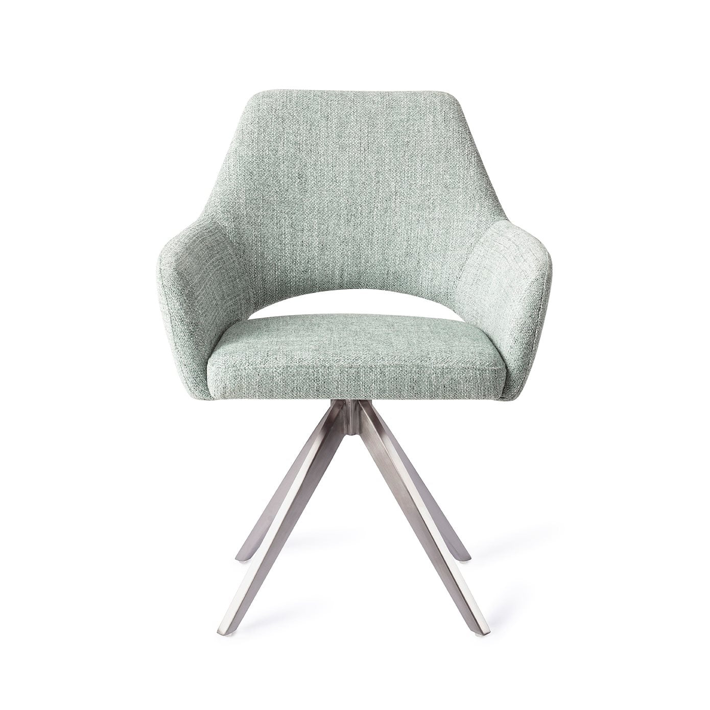 Jesper Home Yanai Soft Sage Eetkamerstoel - Turn Steel - KwaliteitWonen.nl
