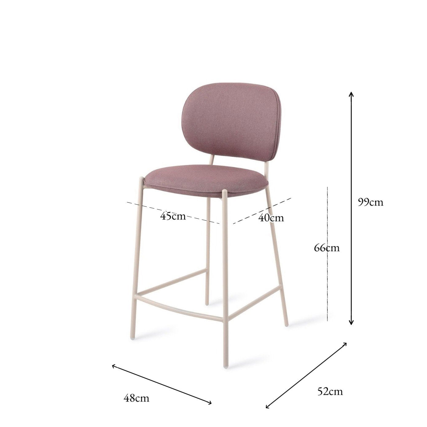 Jesper Home Yoichi Purple Rain Barkruk - (L) - KwaliteitWonen.nl
