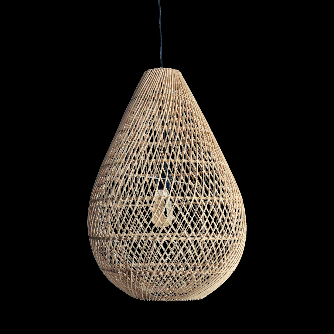 Raw Materials Maze Druppel Rotan Hanglamp Naturel -Ø 45x65 Cm