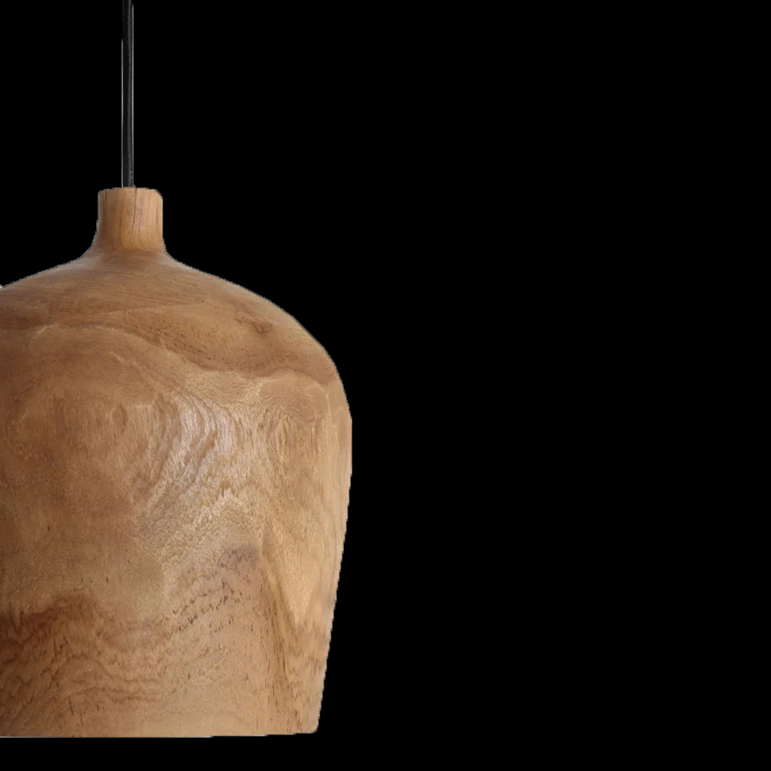 Raw Materials Sirocco Teak Houten Hanglamp Fles - Ø 25x28 Cm