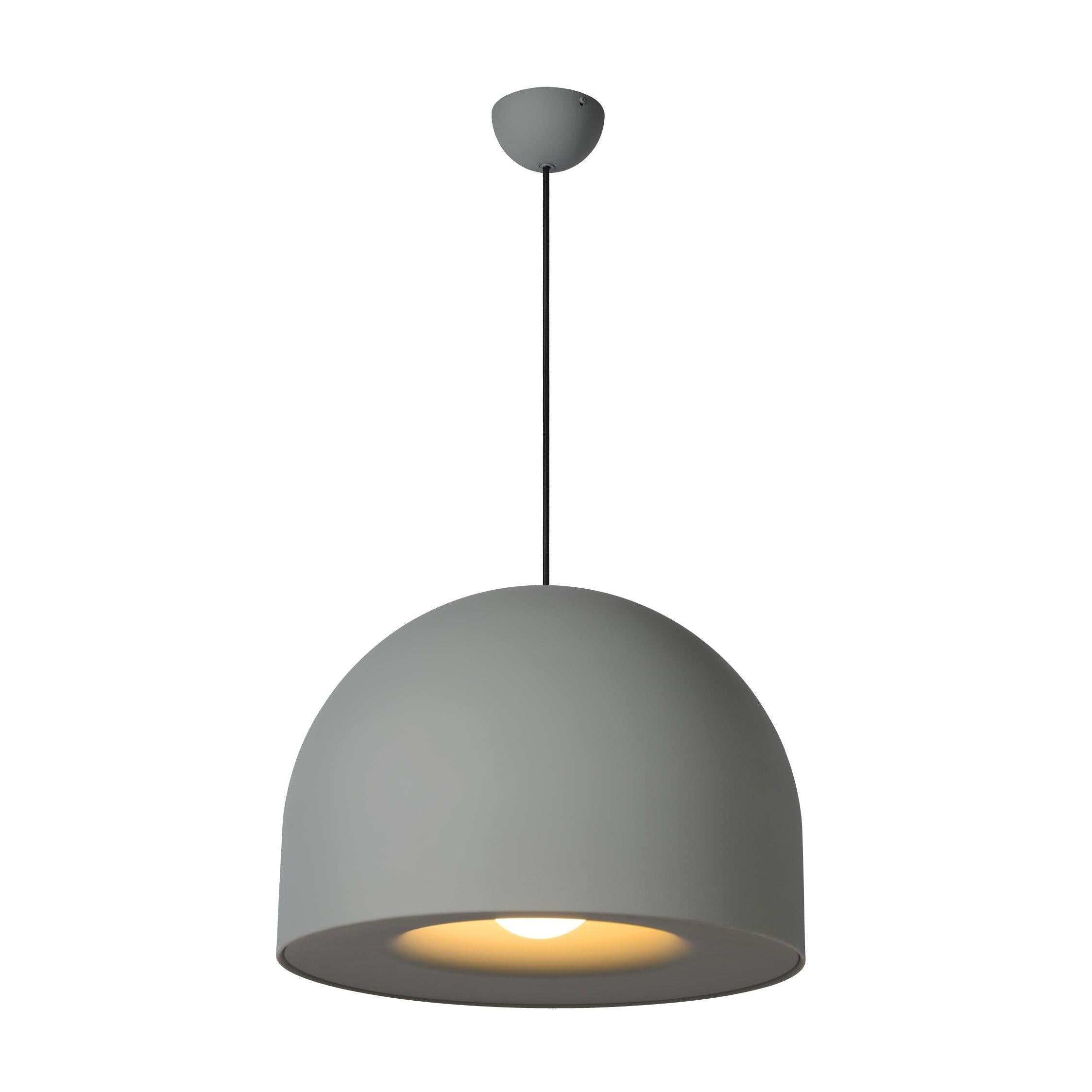 Lucide AKRON - Hanglamp - Ø 50 cm - 1xE27 - Geschikt voor vide en hoge plafonds - Grijs | Premium - KwaliteitWonen.nl