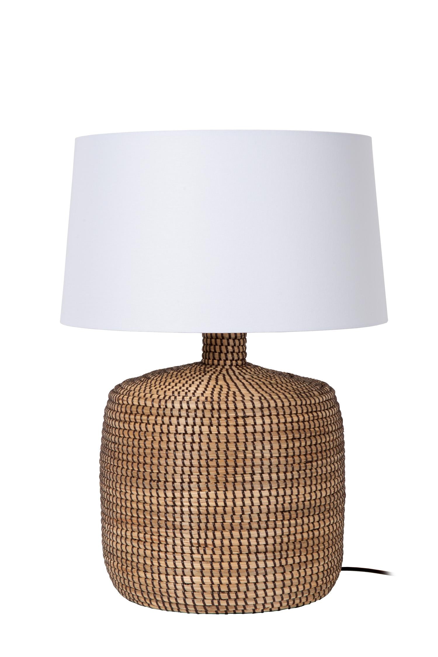 Lucide AMBALA - Tafellamp - Ø 45 cm - 1xE27 - Naturel | Premium - KwaliteitWonen.nl