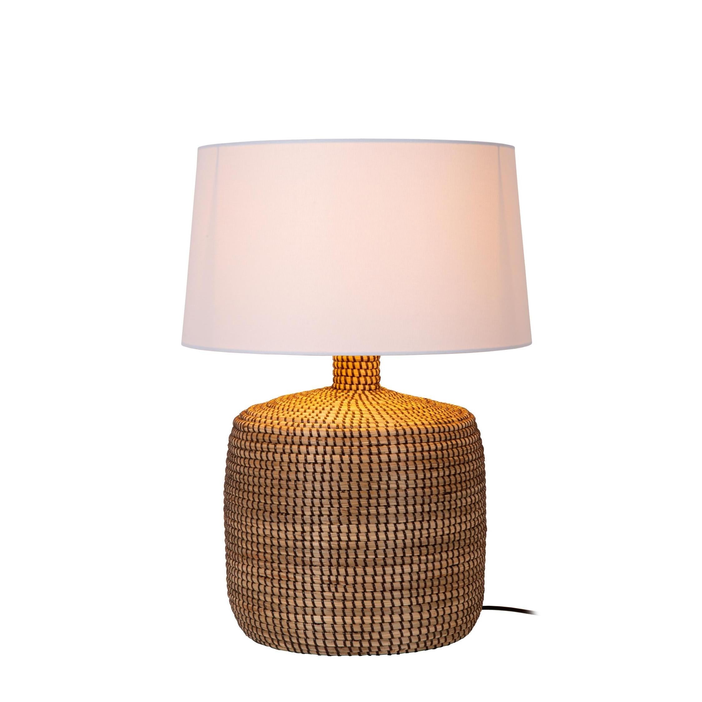 Lucide AMBALA - Tafellamp - Ø 45 cm - 1xE27 - Naturel | Premium - KwaliteitWonen.nl