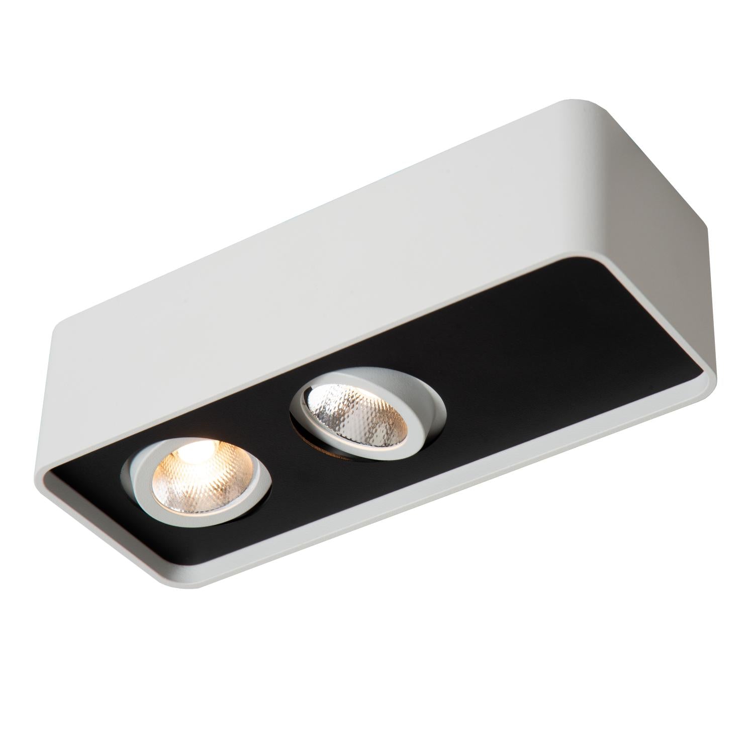 Lucide ANGULAR - Plafondspot - LED Dimb. - 2x5W 2700K - Wit | Premium - KwaliteitWonen.nl