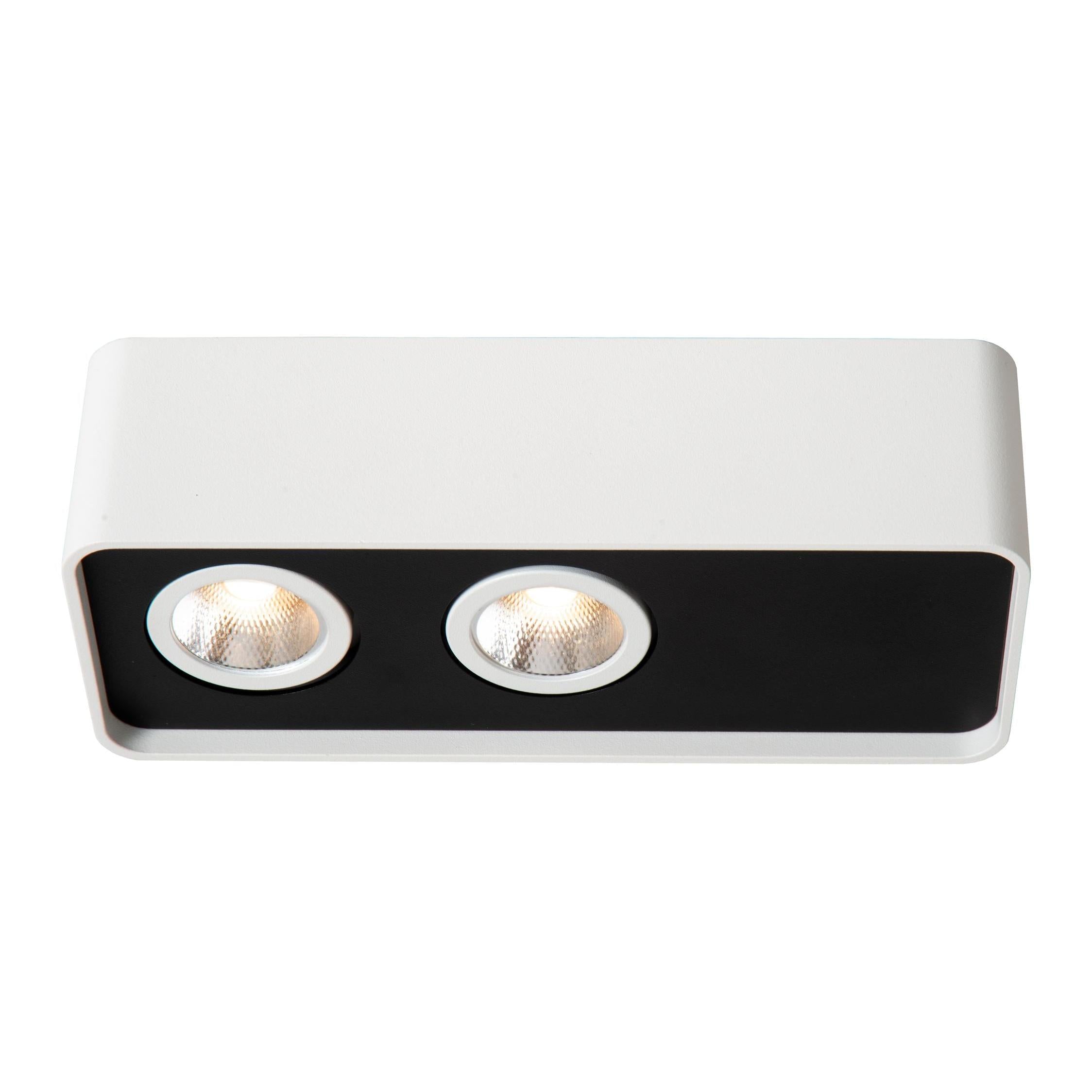 Lucide ANGULAR - Plafondspot - LED Dimb. - 2x5W 2700K - Wit | Premium - KwaliteitWonen.nl