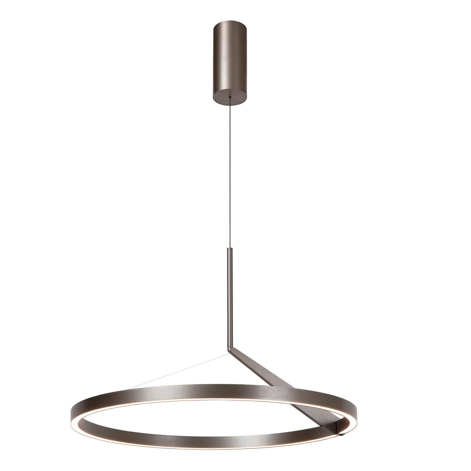 Lucide APPLAUSE - Hanglamp - Ø 60 cm - LED Dimb. - CCT - 1x32W 2700K/4000K - Handbewegingssensor - Grijs ijzer | Premium - KwaliteitWonen.nl