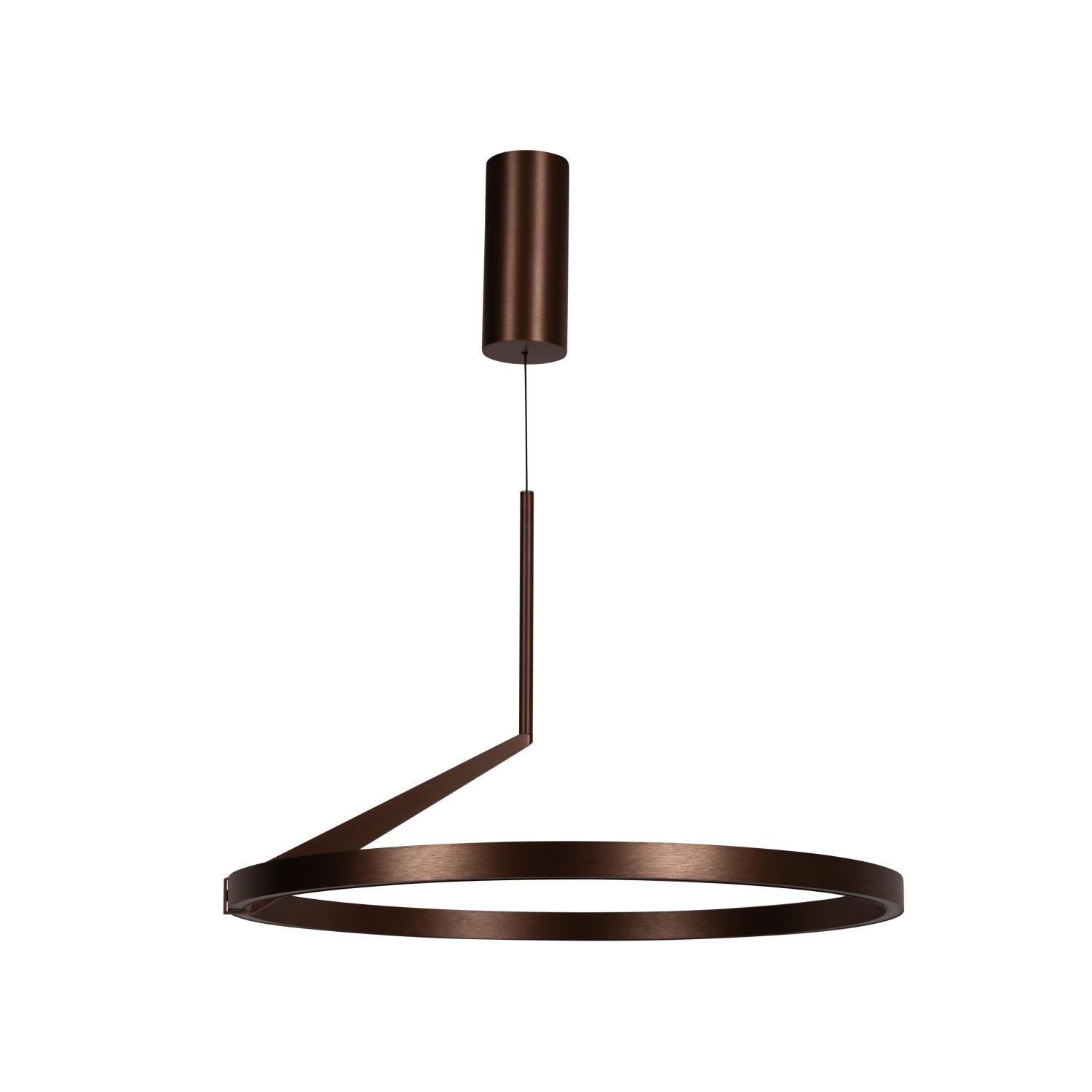 Lucide APPLAUSE - Hanglamp - Ø 60 cm - LED Dimb. - CCT - 1x32W 2700K/4000K - Handbewegingssensor - Koffie | Premium - KwaliteitWonen.nl