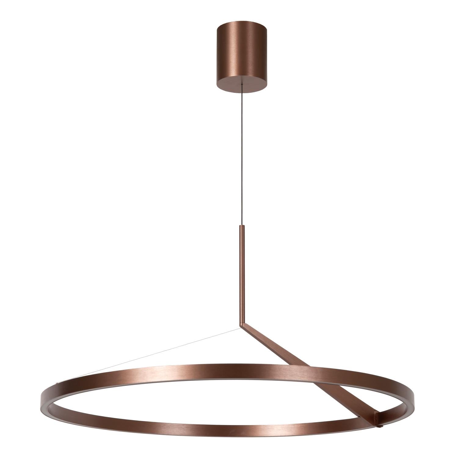 Lucide APPLAUSE - Hanglamp - Ø 80 cm - LED Dimb. - CCT - 1x50W 2700K/4000K - Handbewegingssensor - Koffie | Premium - KwaliteitWonen.nl