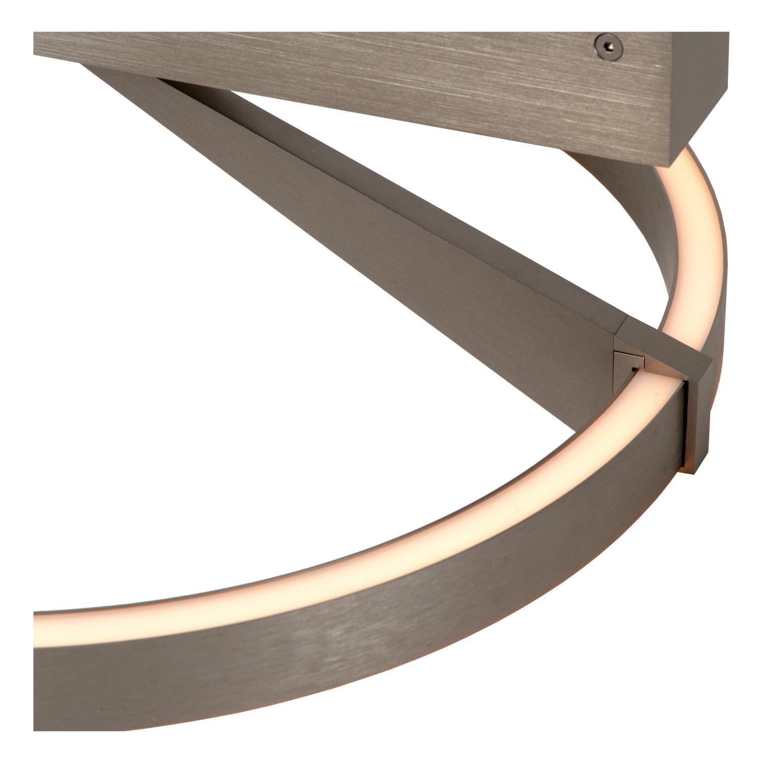 Lucide APPLAUSE - Plafonnière - Ø 40 cm - LED Dimb. - CCT - 1x26W 2200K/4000K - Grijs ijzer | Premium - KwaliteitWonen.nl