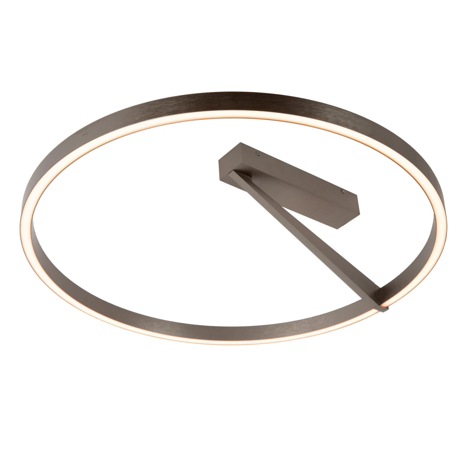 Lucide APPLAUSE - Plafonnière - Ø 60 cm - LED Dimb. - CCT - 1x40W 2200K/4000K - Grijs ijzer | Premium - KwaliteitWonen.nl