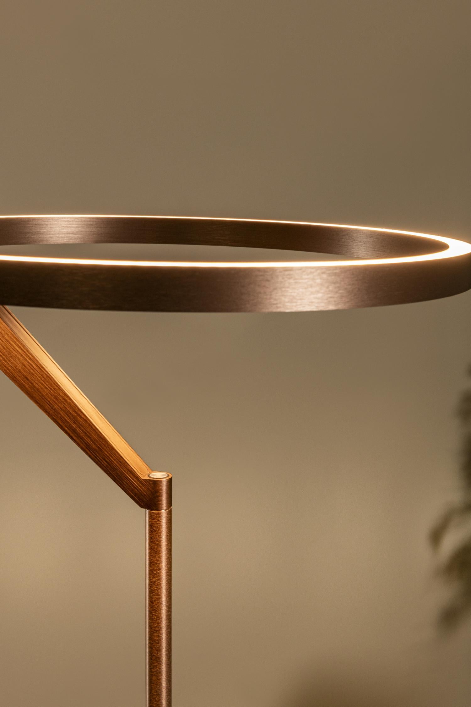 Lucide APPLAUSE - Vloerlamp - Ø 33 cm - LED Dimb. - CCT - 2700K/4000K - Koffie | Premium - KwaliteitWonen.nl