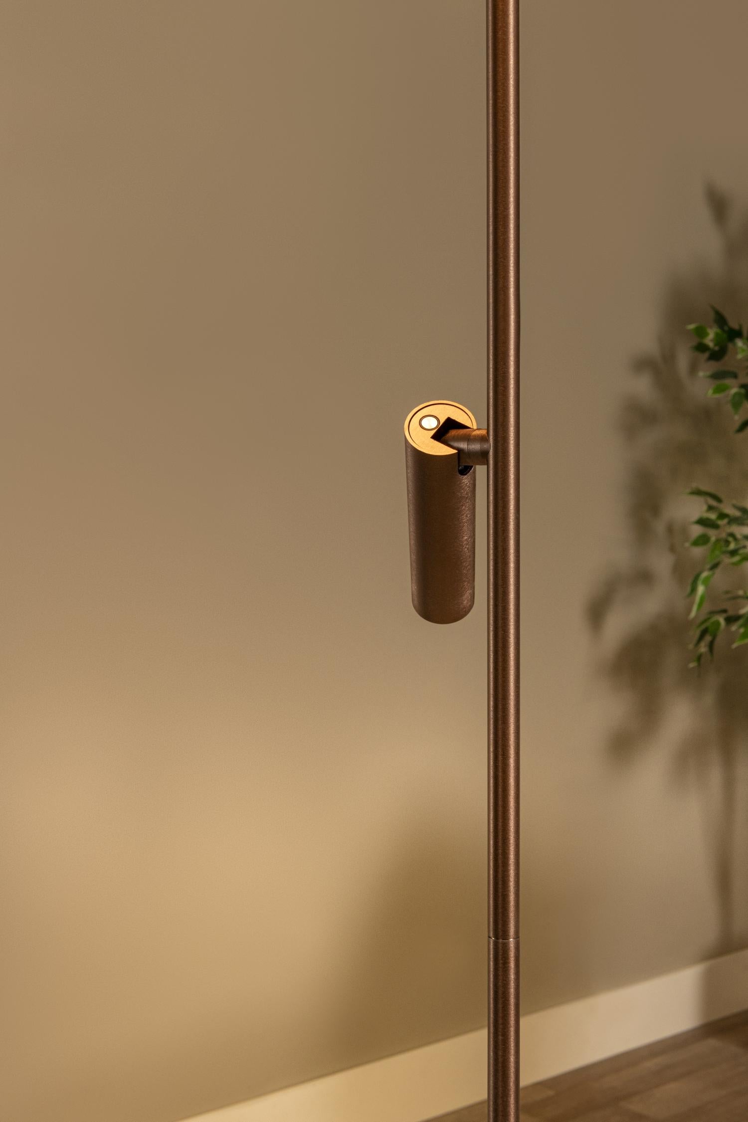 Lucide APPLAUSE - Vloerlamp - Ø 33 cm - LED Dimb. - CCT - 2700K/4000K - Koffie | Premium - KwaliteitWonen.nl