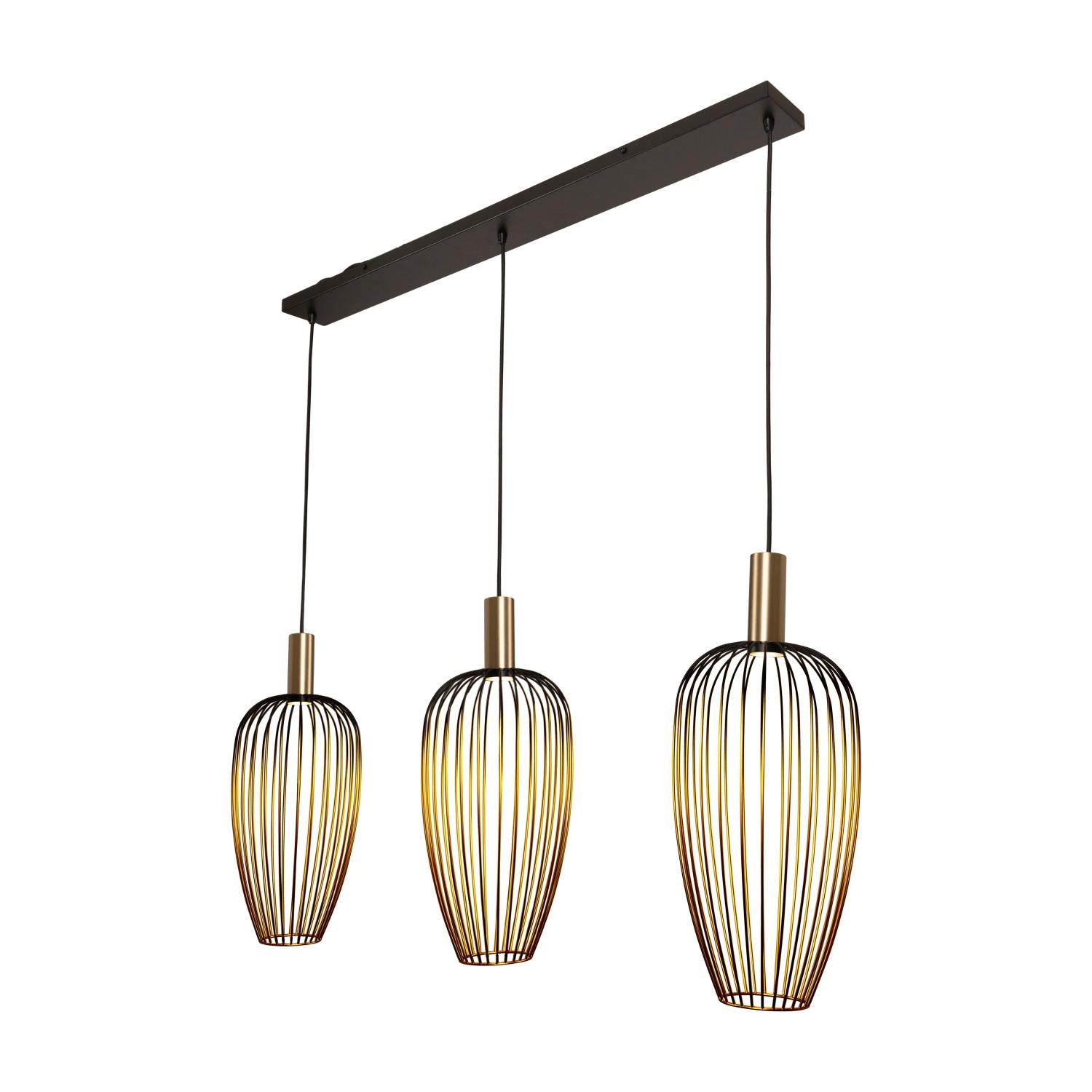Lucide AURELIE - Hanglamp - 3xGU10 (MR11) - Goud | Vibes - KwaliteitWonen.nl