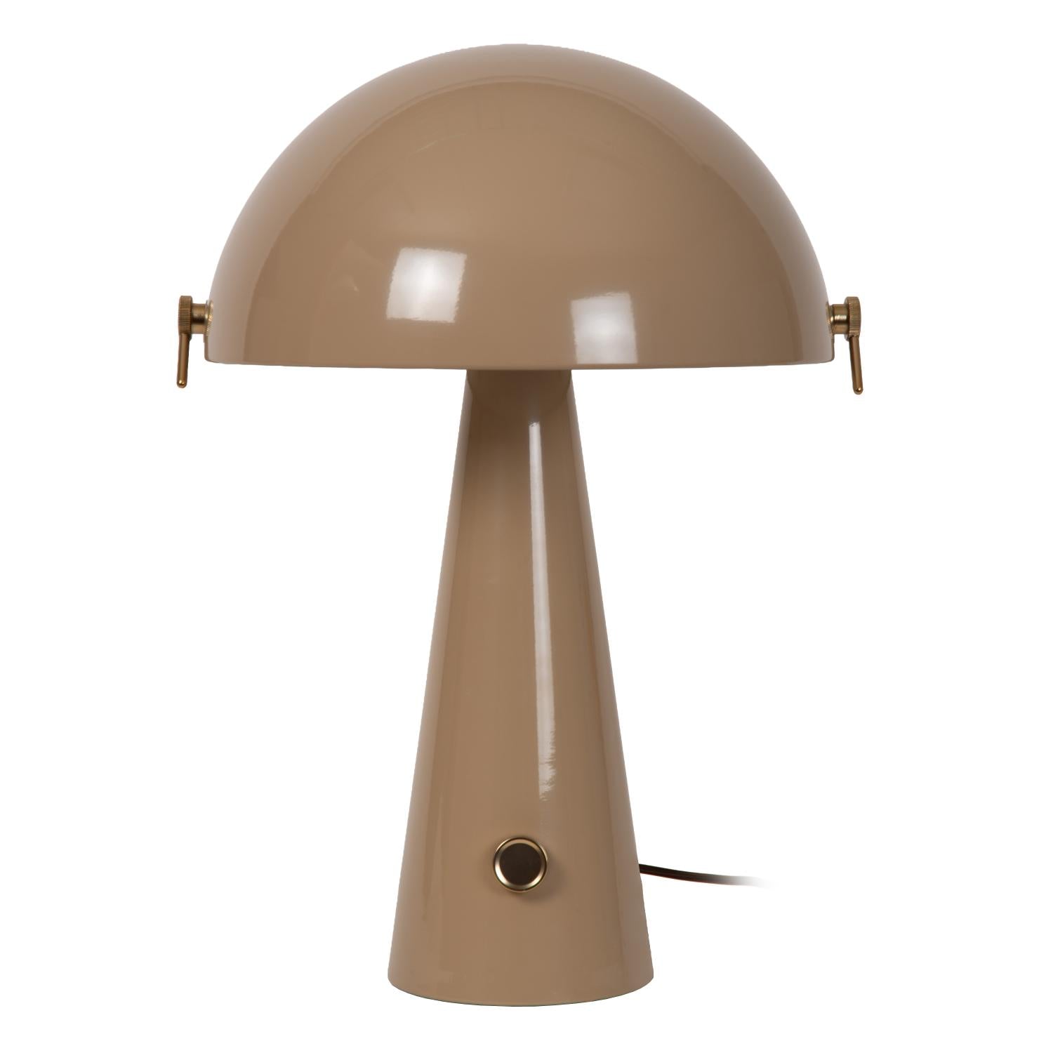Lucide BARONE - Tafellamp - Ø 38 cm - 1xE27 - Taupe | Vibes - KwaliteitWonen.nl