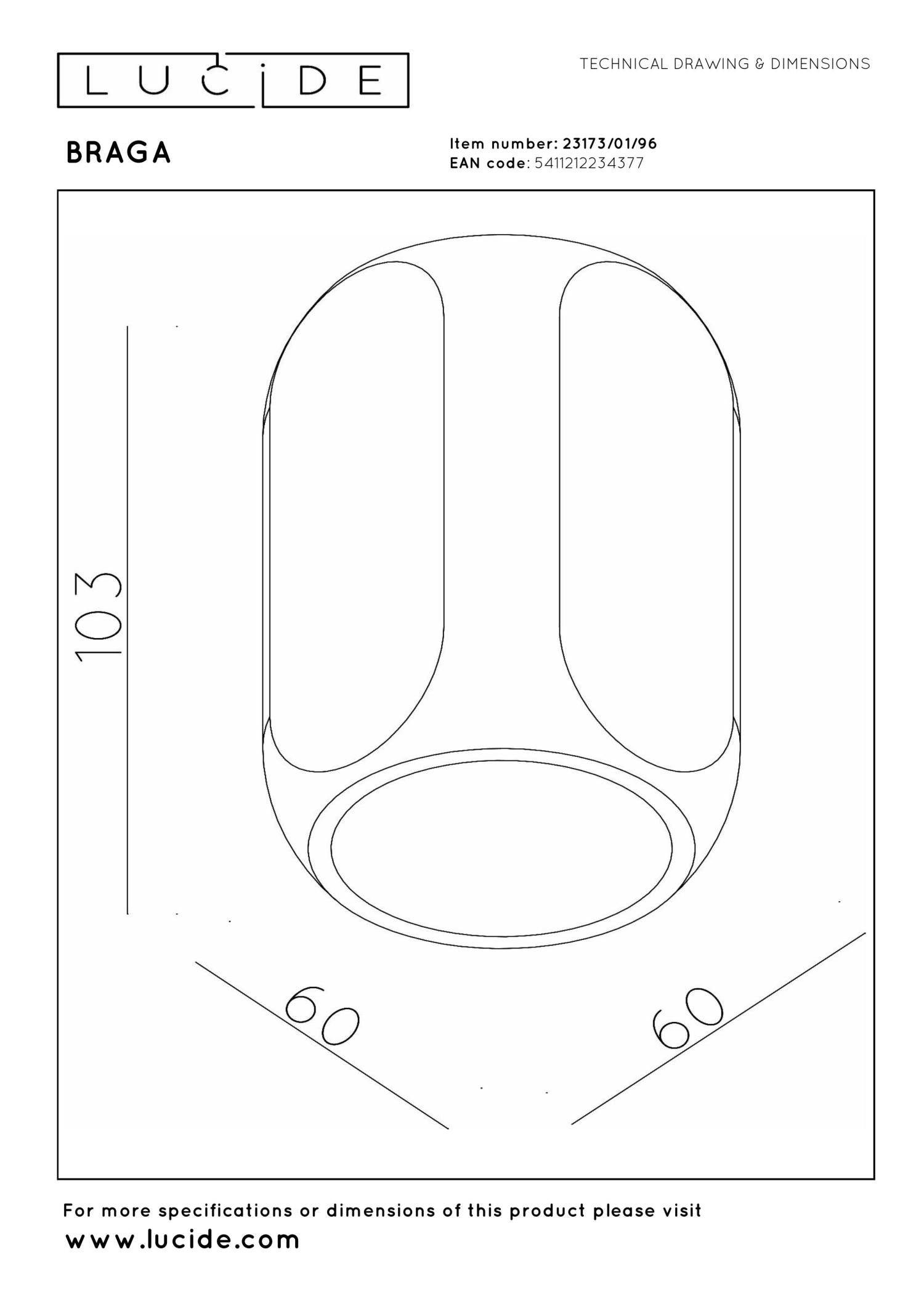 Lucide BRAGA - Plafonnière - 1xGU10 - Koffie | Premium - KwaliteitWonen.nl