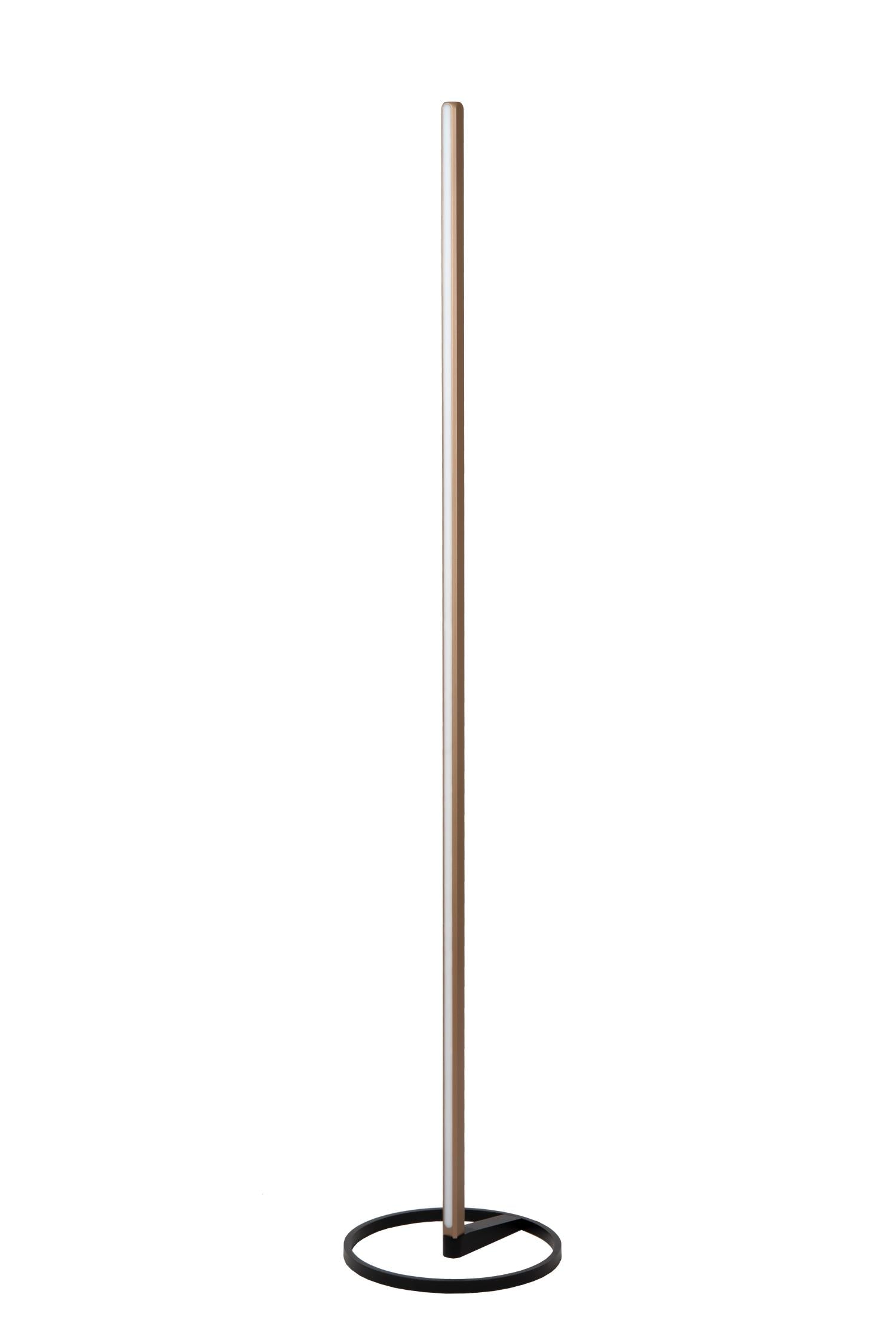 Lucide BRAGA - Vloerlamp - Ø 30 cm - LED Dimb. - CCT - 1x22W 2700K/4000K - Koffie | Premium - KwaliteitWonen.nl