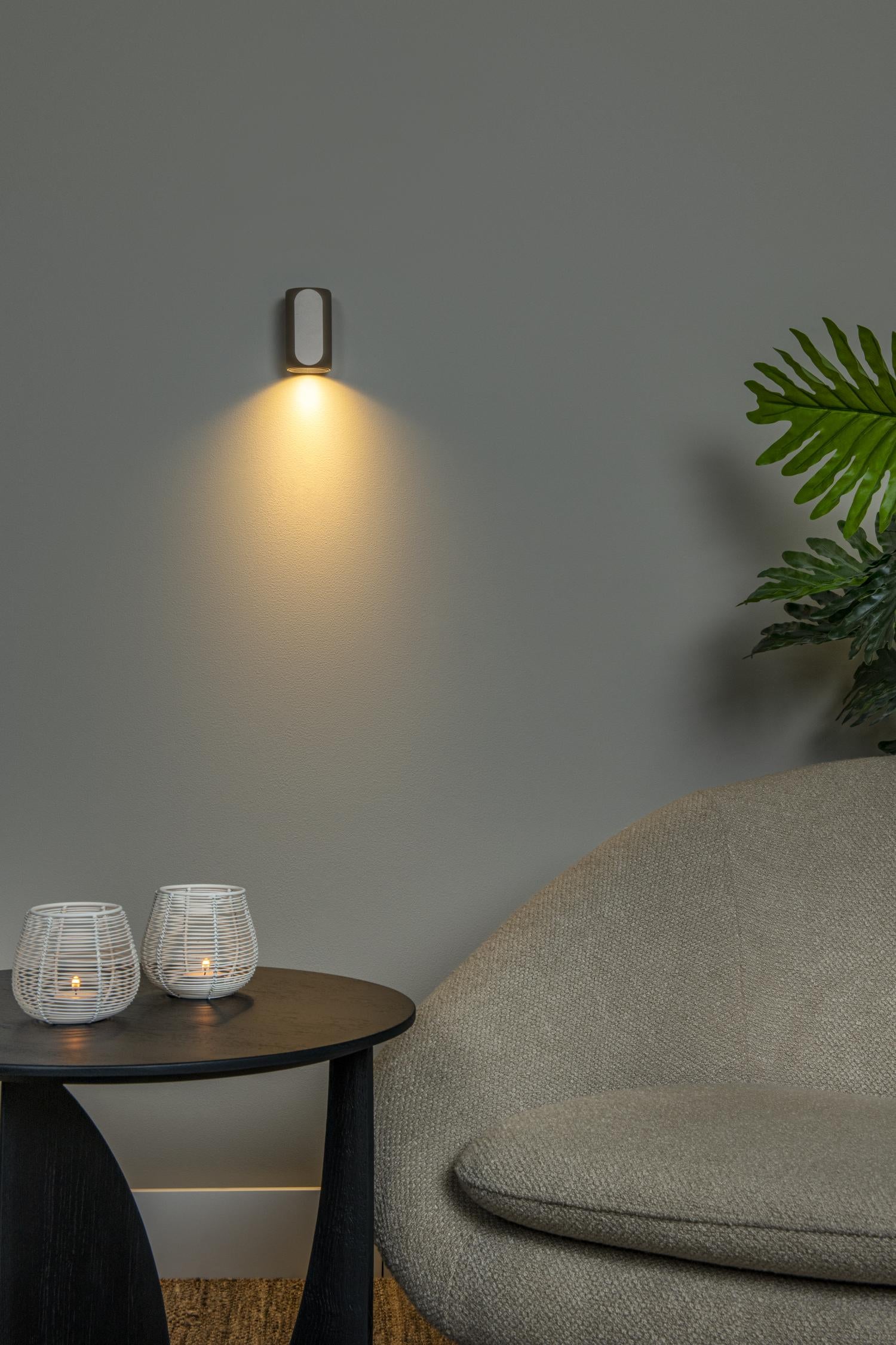 Lucide BRAGA - Wandlamp - 1xGU10 - Koffie | Premium - KwaliteitWonen.nl