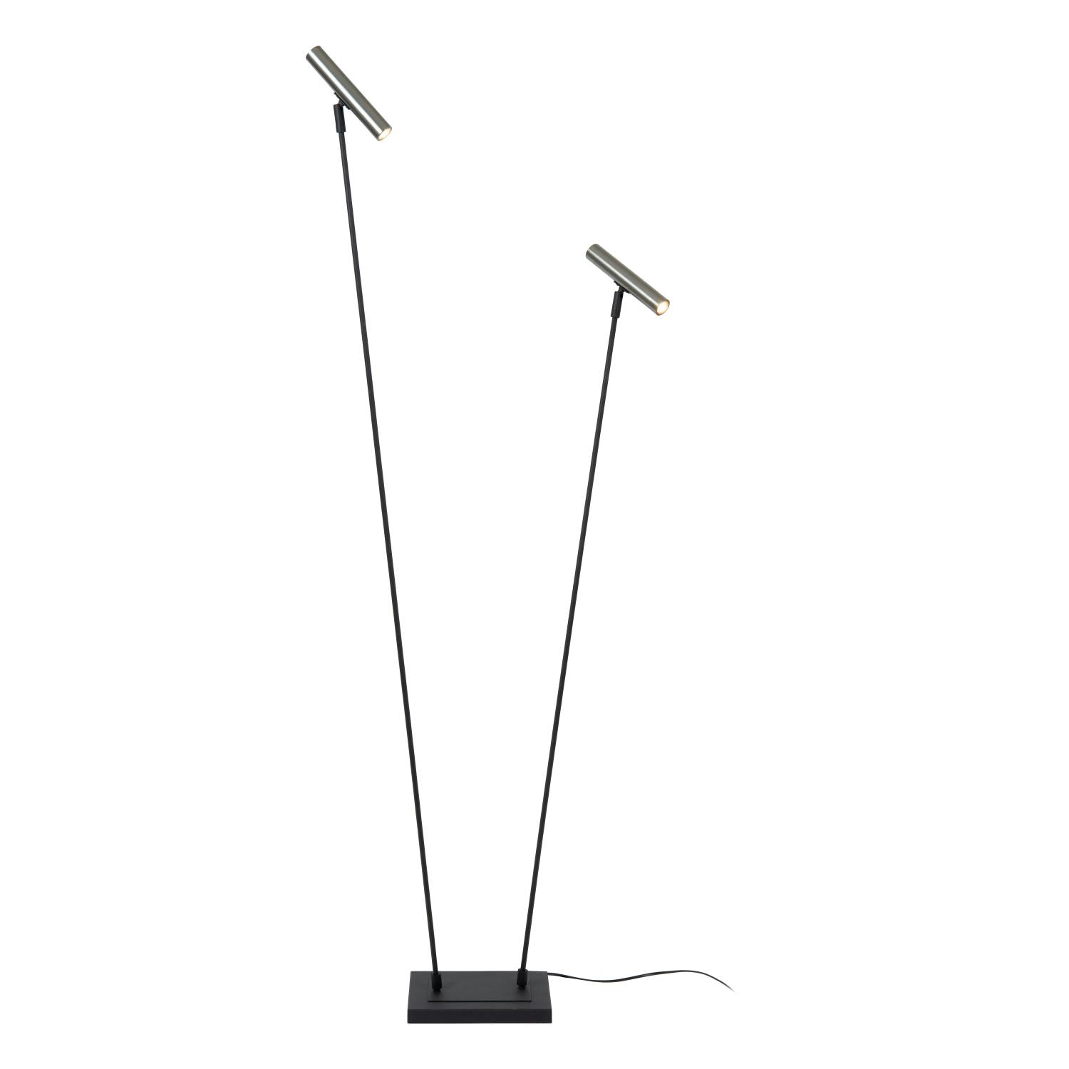 Lucide DUARTE - Vloerlamp - 2xG9 - Grijs ijzer | Vibes - KwaliteitWonen.nl