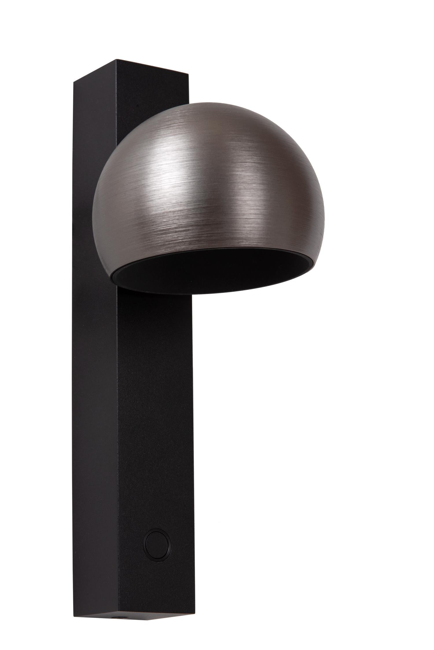 Lucide ESFERA - Wandlamp - LED Dimb. - 1x9W 2700K - Grijs ijzer | Premium - KwaliteitWonen.nl