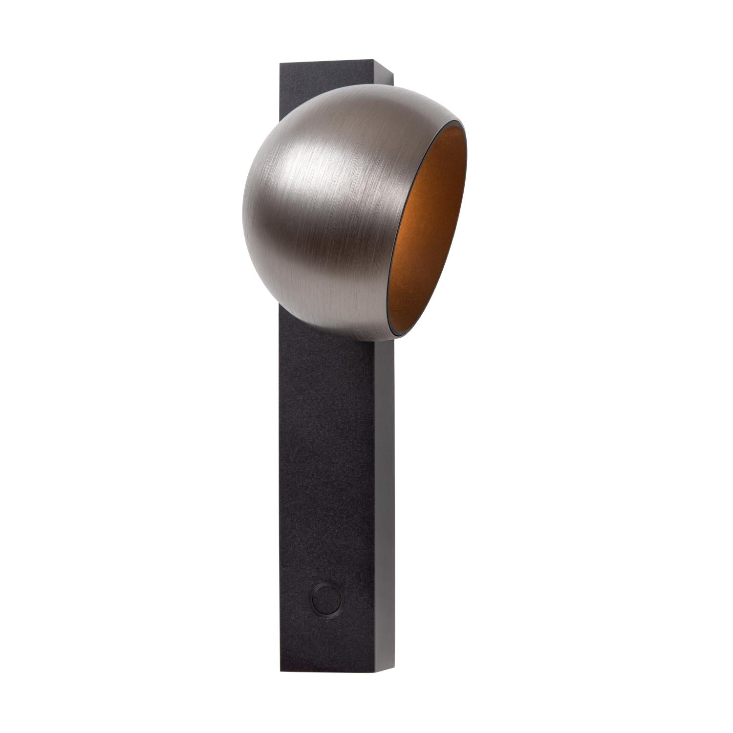 Lucide ESFERA - Wandlamp - LED Dimb. - 1x9W 2700K - Grijs ijzer | Premium - KwaliteitWonen.nl