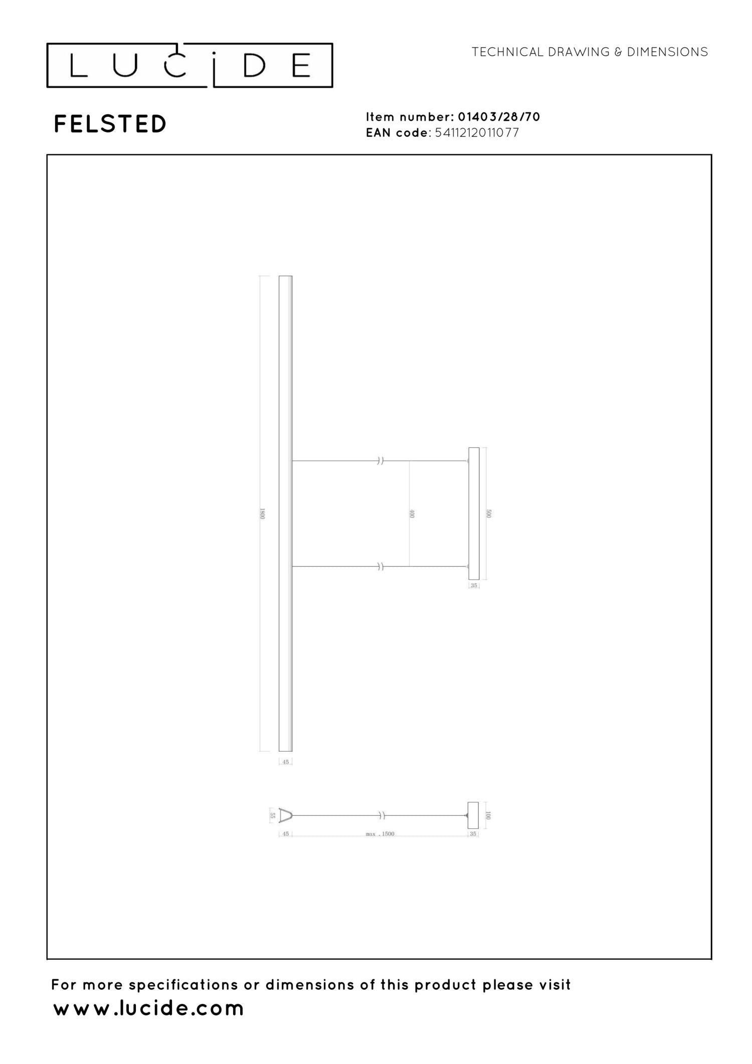 Lucide FELSTED - Hanglamp - LED Dimb. - CCT - 1x28W 2200K/4000K - Zwart | Vibes - KwaliteitWonen.nl