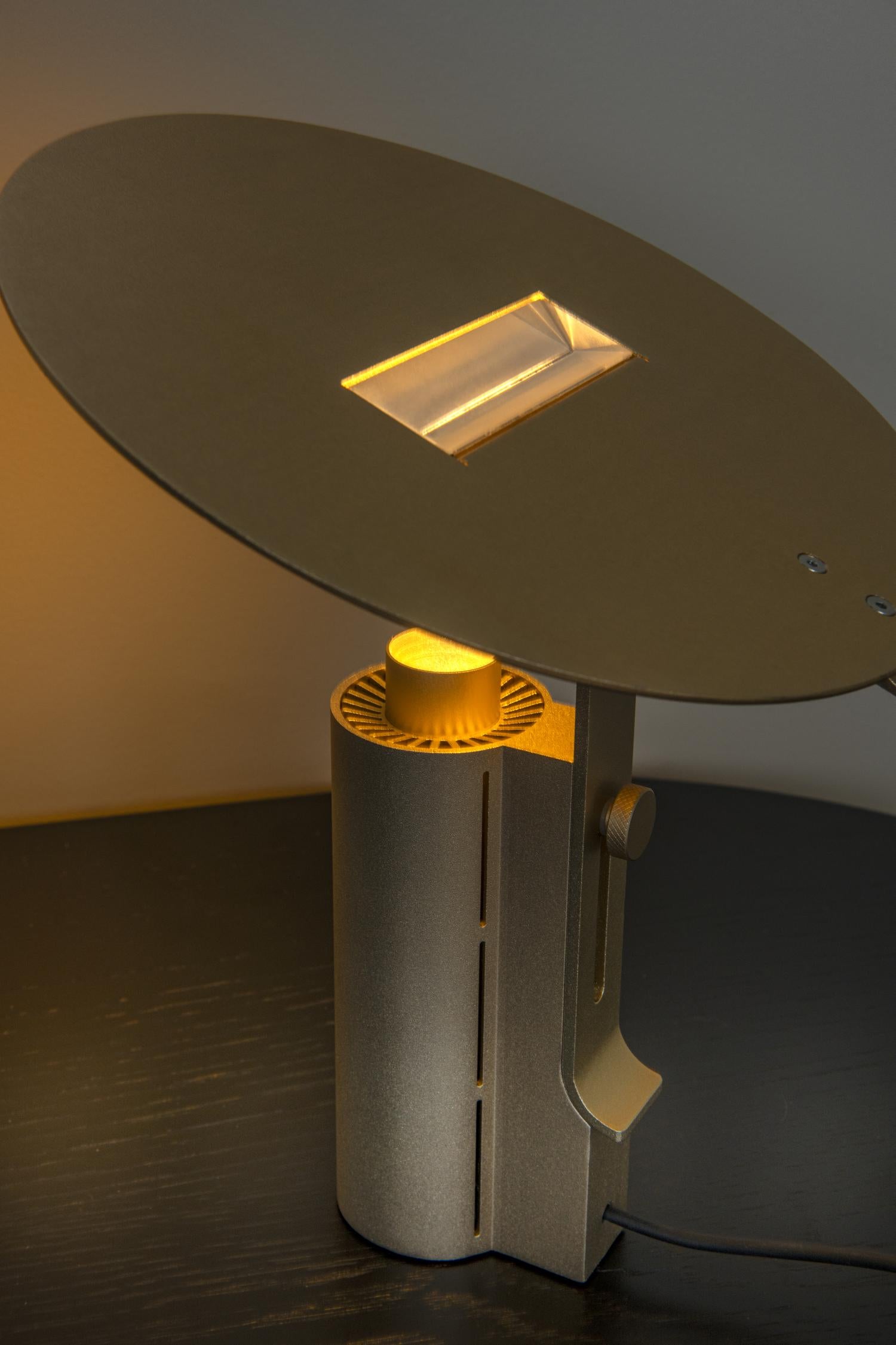 Lucide FITS - Tafellamp - Ø 20 cm - LED - 1x7W 3000K - Mat Goud / Messing | Premium - KwaliteitWonen.nl