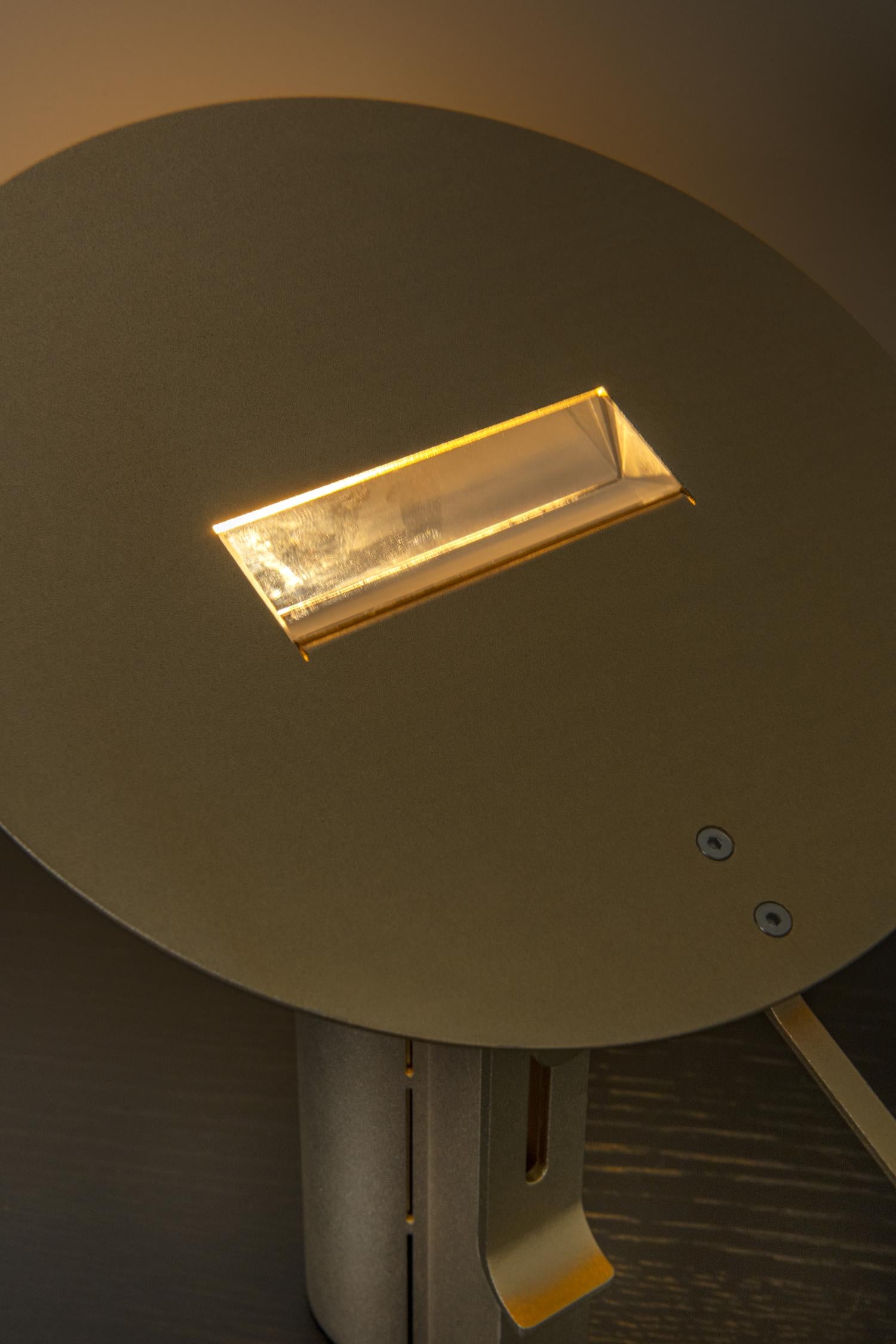 Lucide FITS - Tafellamp - Ø 20 cm - LED - 1x7W 3000K - Mat Goud / Messing | Premium - KwaliteitWonen.nl