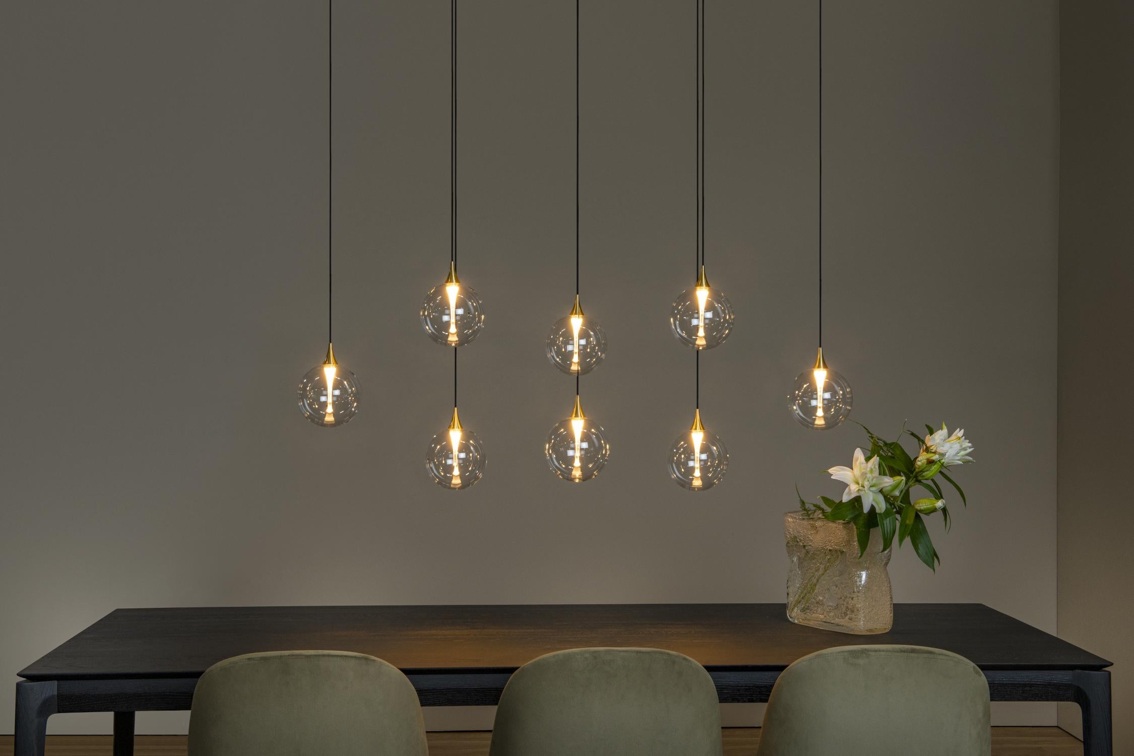 Lucide GISELA - Hanglamp - LED Dimb. - 8x3,9W 2700K - Transparant | Premium - KwaliteitWonen.nl