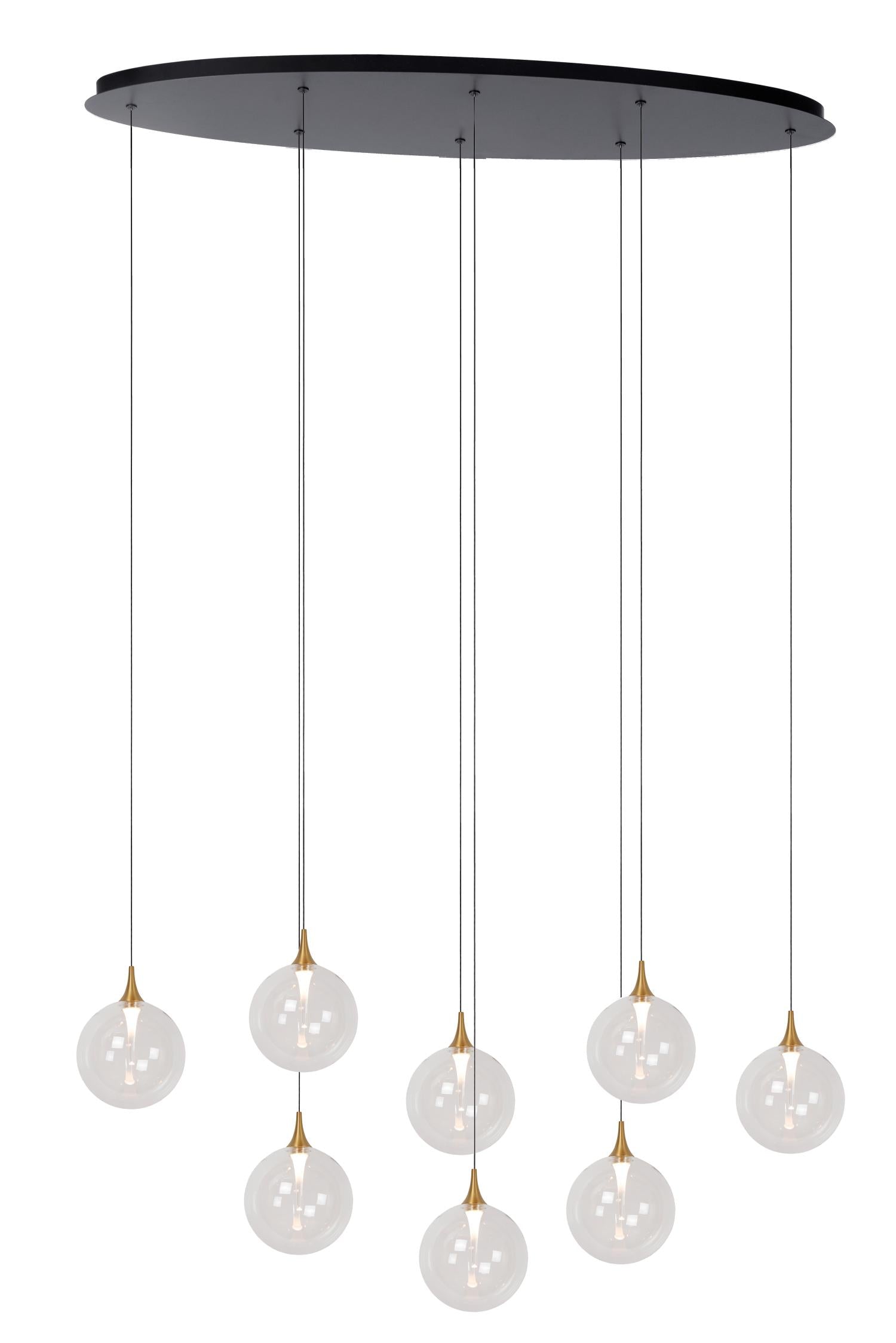 Lucide GISELA - Hanglamp - LED Dimb. - 8x3,9W 2700K - Transparant | Premium - KwaliteitWonen.nl