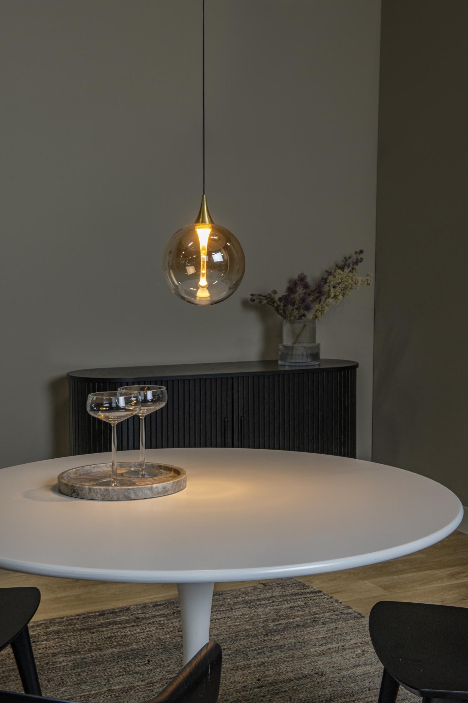 Lucide GISELA - Hanglamp - Ø 16 cm - LED Dimb. - 1x5W 2700K - Amber | Premium - KwaliteitWonen.nl
