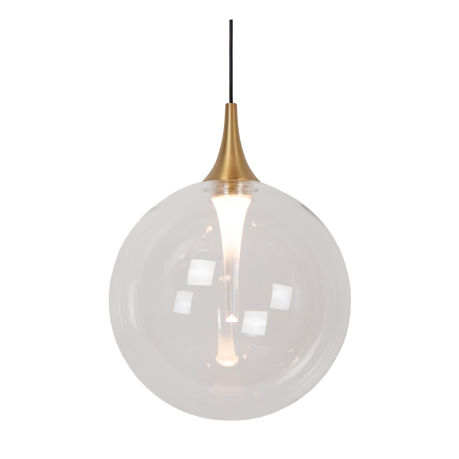 Lucide GISELA - Hanglamp - Ø 16 cm - LED Dimb. - 1x5W 2700K - Transparant | Premium - KwaliteitWonen.nl