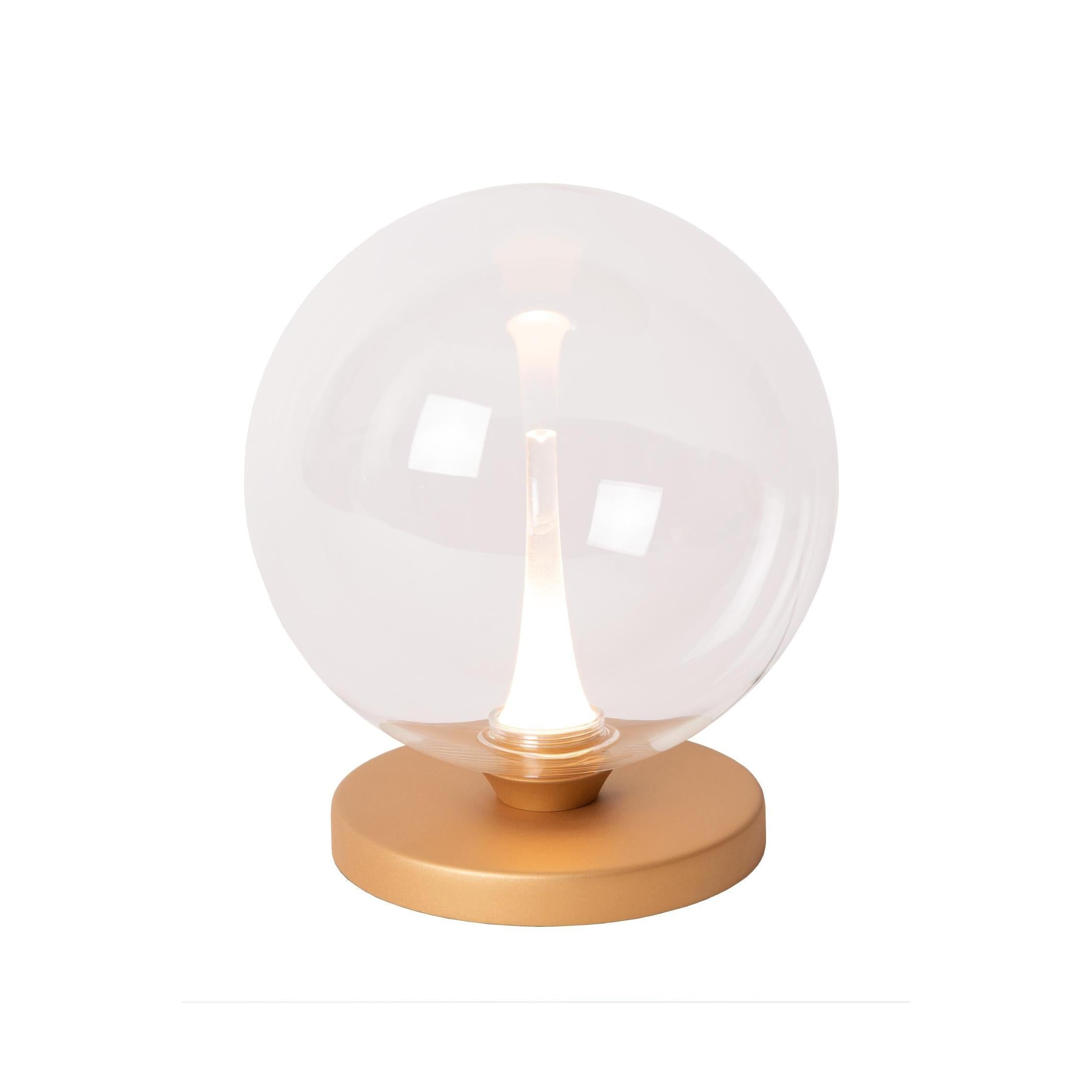 Lucide GISELA - Tafellamp - Ø 16 cm - LED Dimb. - 1x5W 2700K - Transparant | Premium - KwaliteitWonen.nl