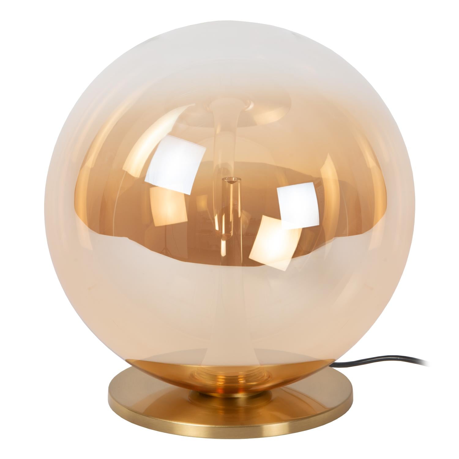 Lucide GISELA - Tafellamp - Ø 30 cm - LED Dimb. - 1x12W 2500K - Amber | Premium - KwaliteitWonen.nl