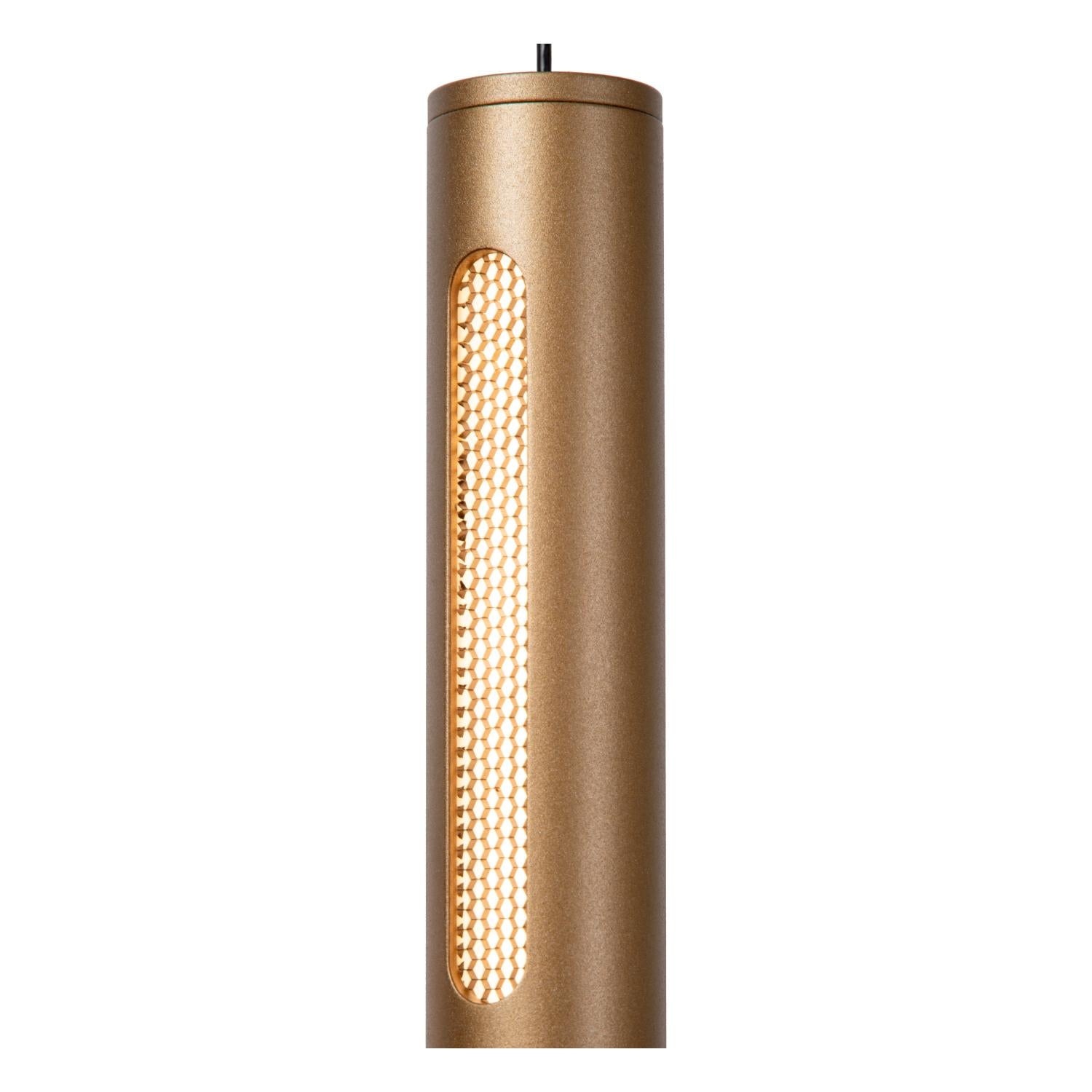 Lucide GRIFFITH - Hanglamp - Ø 38 cm - LED Dimb. - CCT - 6x6W 2700K/4000K - Geschikt voor vide en hoge plafonds - Brons | Premium - KwaliteitWonen.nl